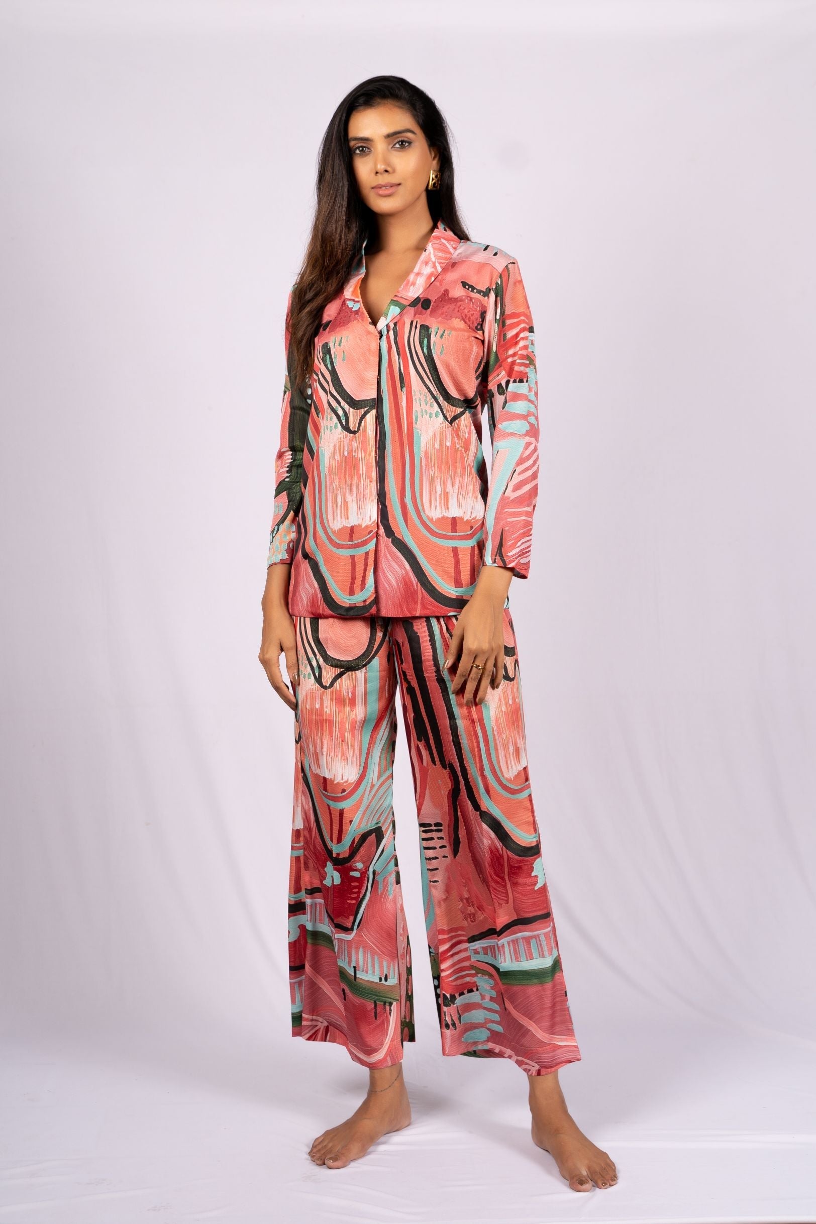 Dunes Abstract Crepe Co-ord Set