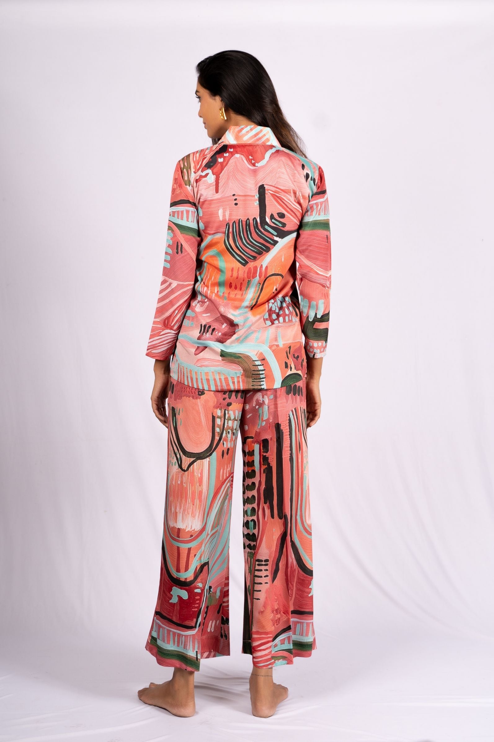 Dunes Abstract Crepe Co-ord Set