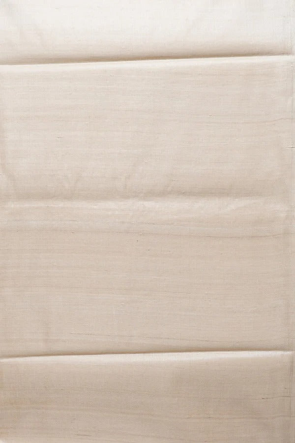 Off White Pure Mul Chanderi Silk Fabric