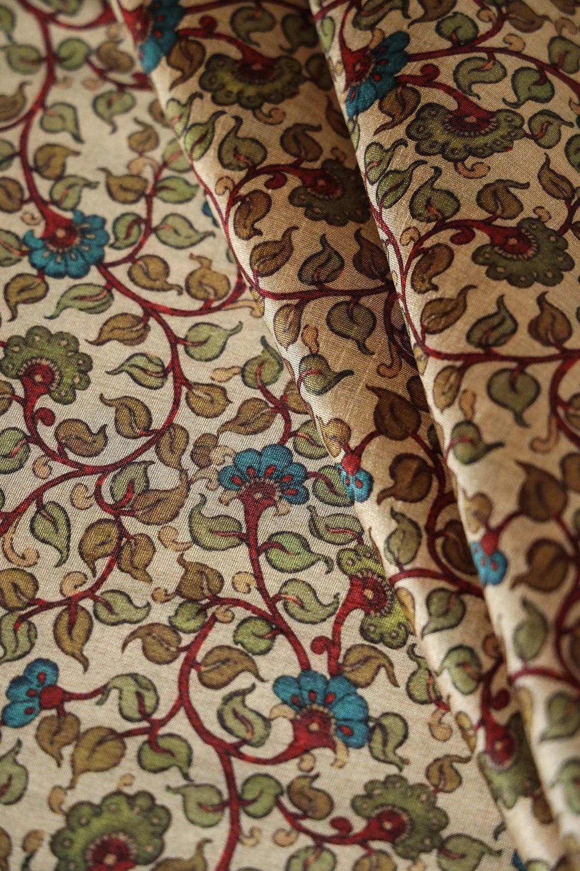 Beige And Maroon Unstitched Suit (2 Piece) - doeraa