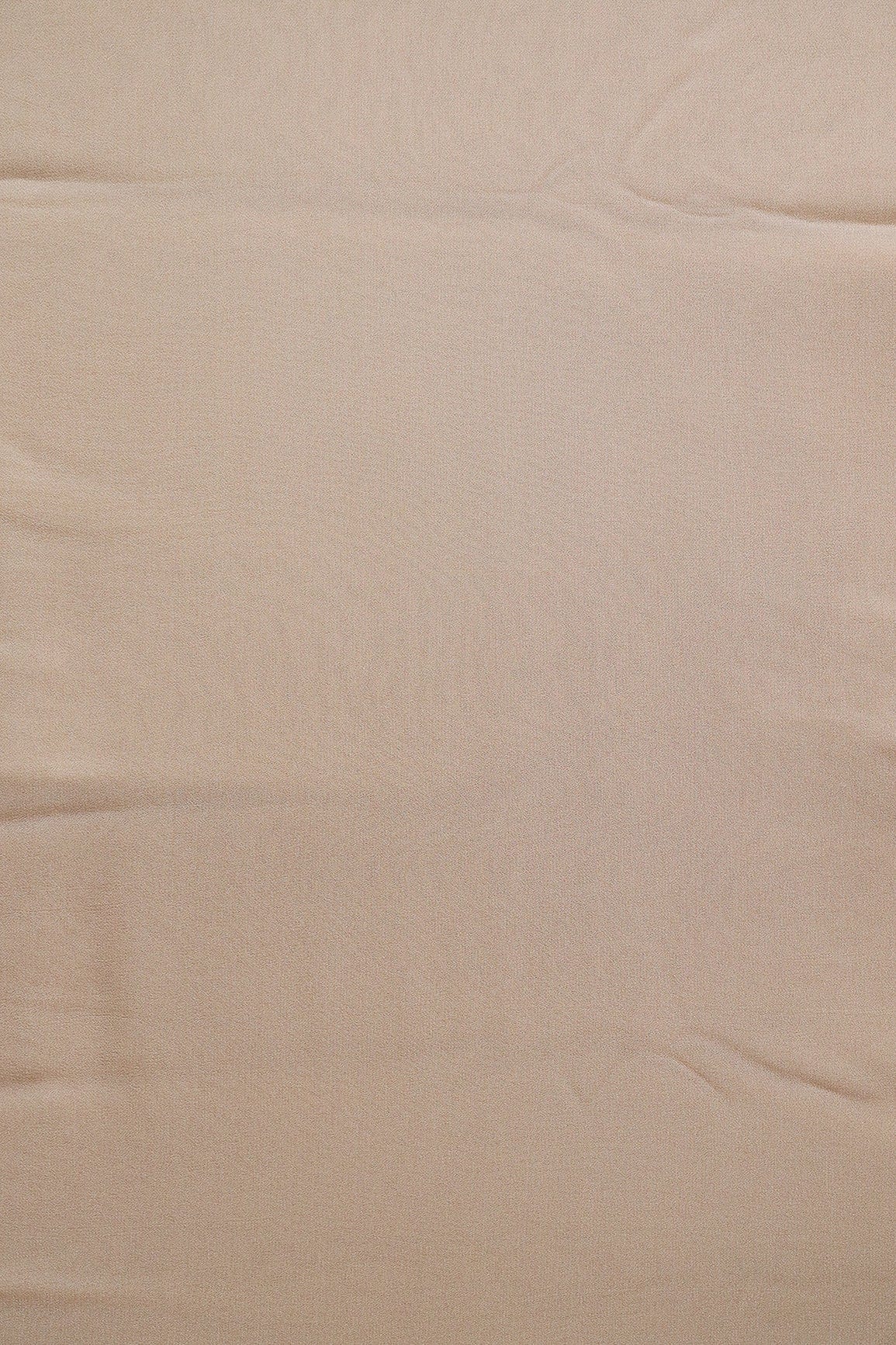 Beige Dyed Viscose Georgette Fabric - doeraa