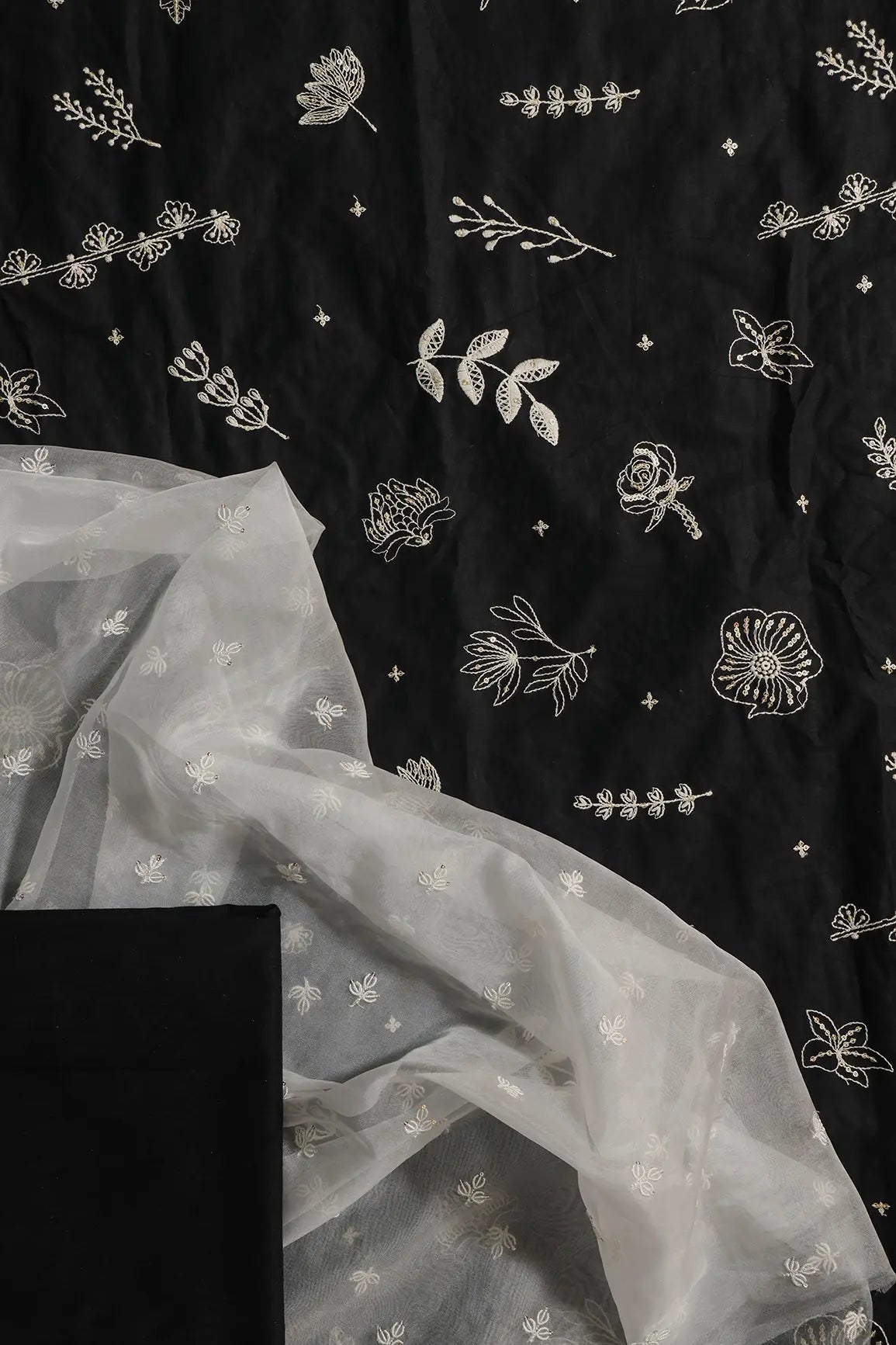 Black And White Unstitched Suit (3 Piece) - doeraa