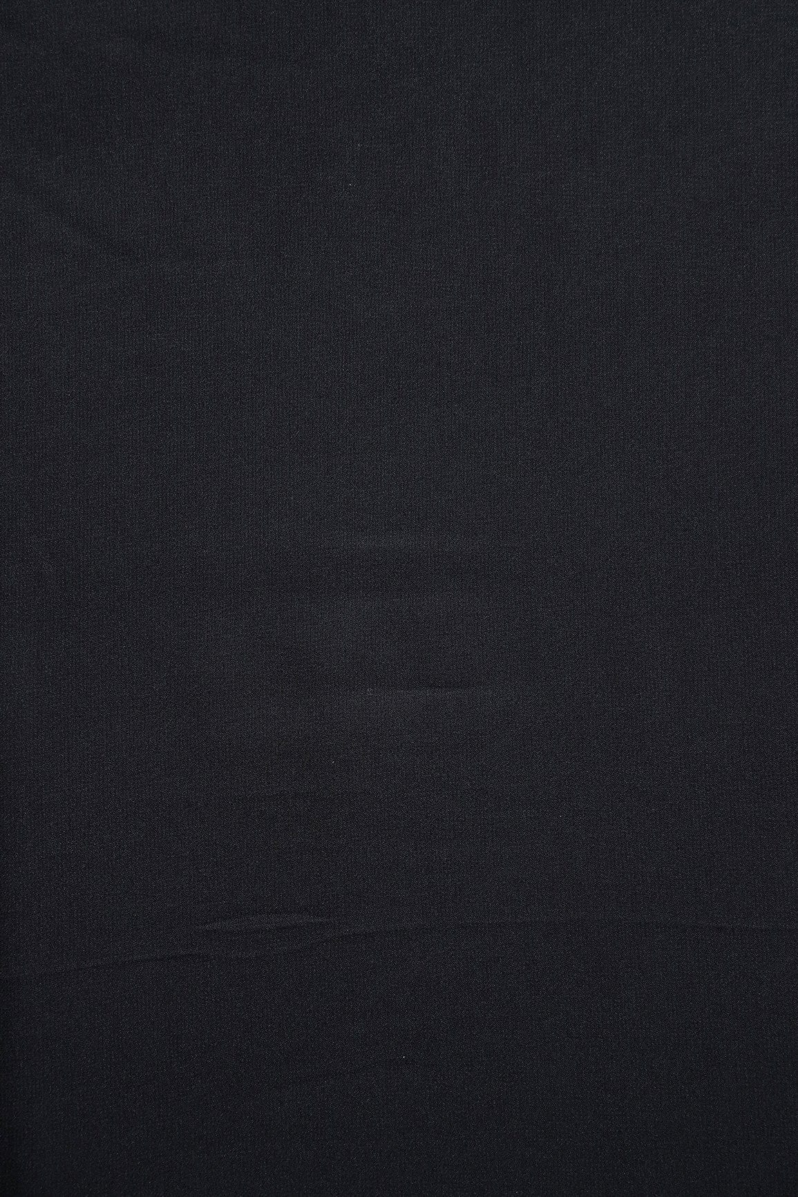 Black Dyed Viscose Georgette Fabric - doeraa