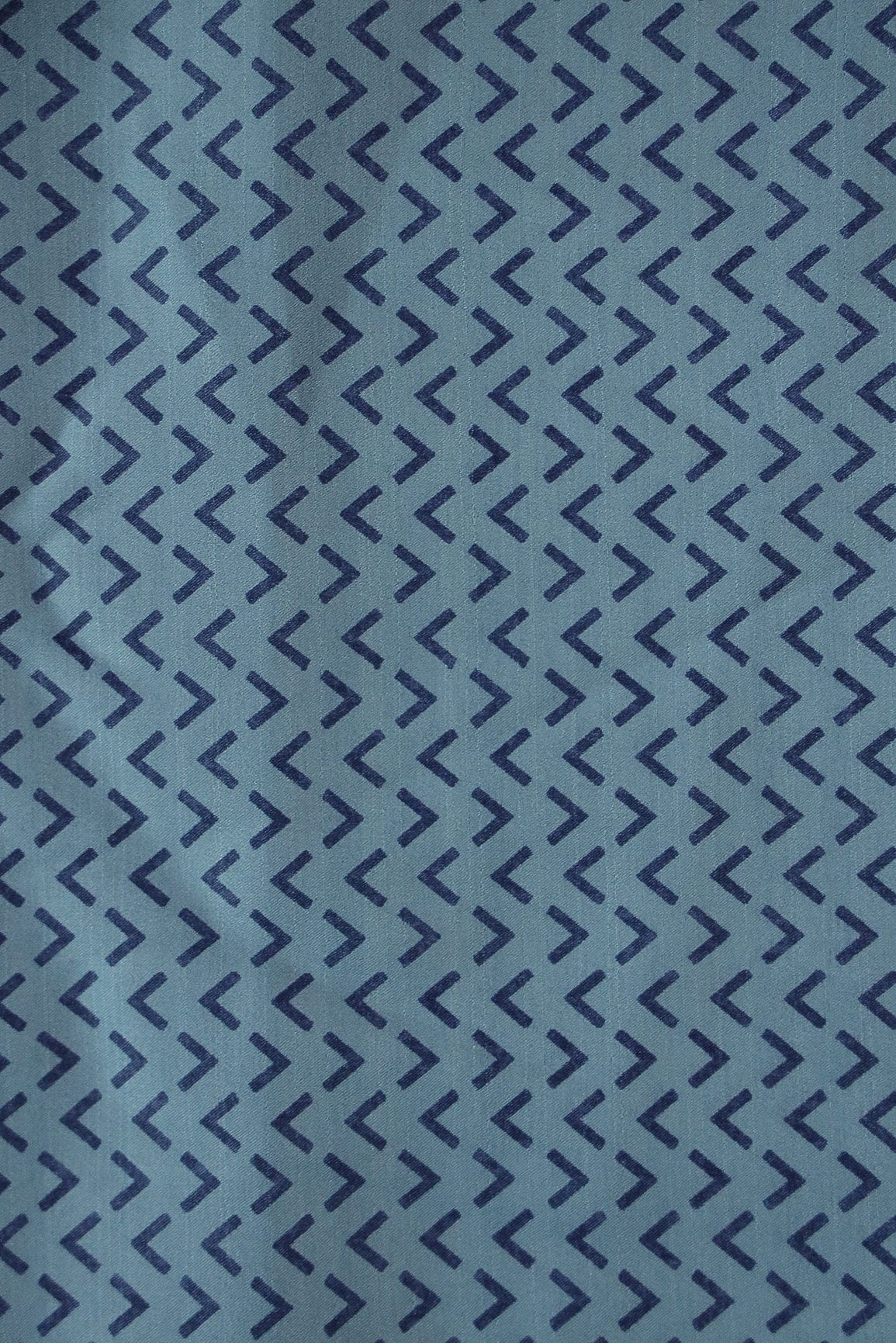 Blue Arrow Digital Print on Tussar Satin Fabric - doeraa