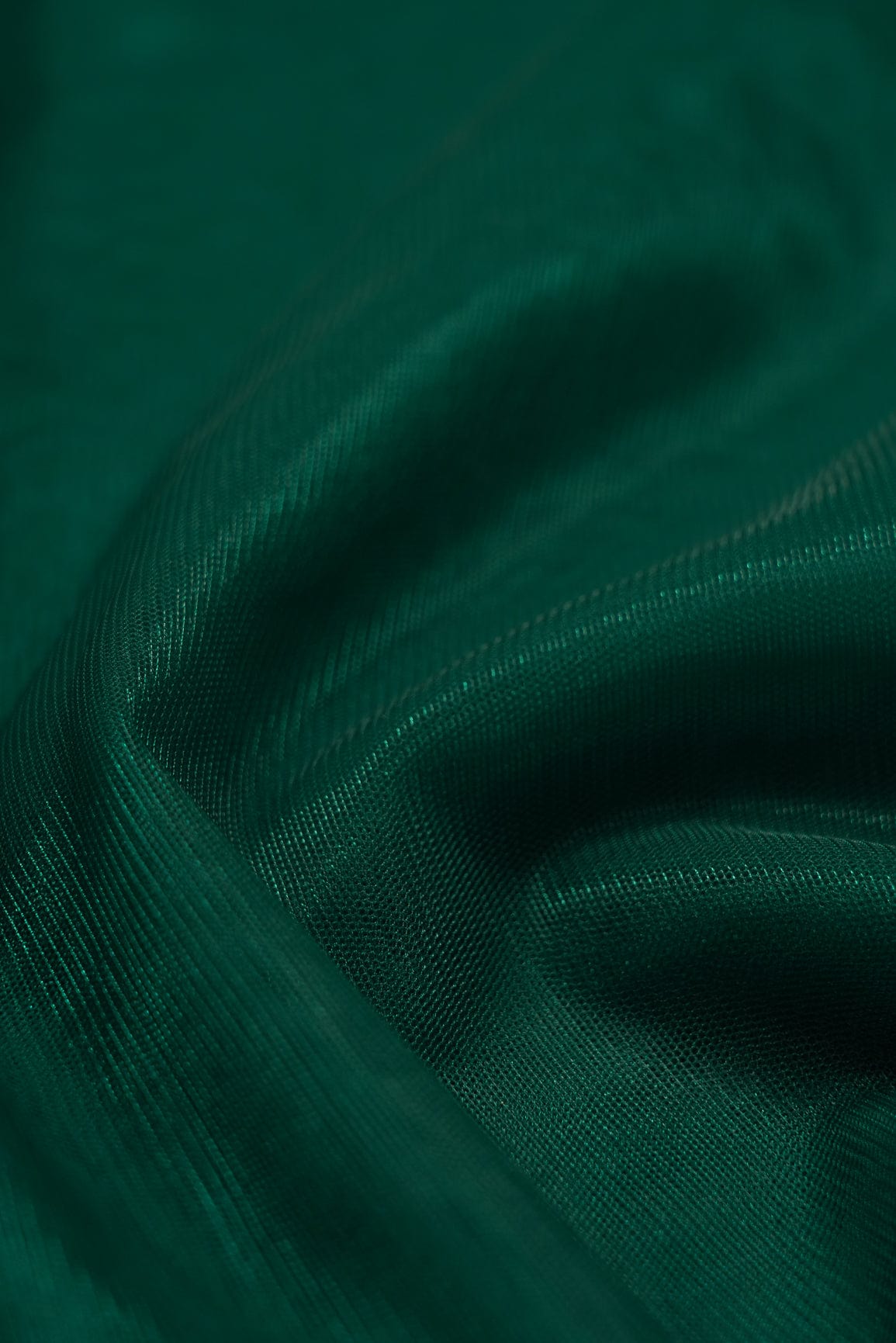 Bottle Green Dyed Soft Net - doeraa