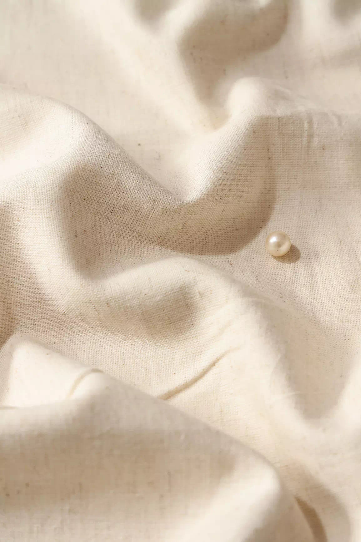 Brown And Off White Handwoven Cotton Unstitched Suit Set (2 Piece) - doeraa