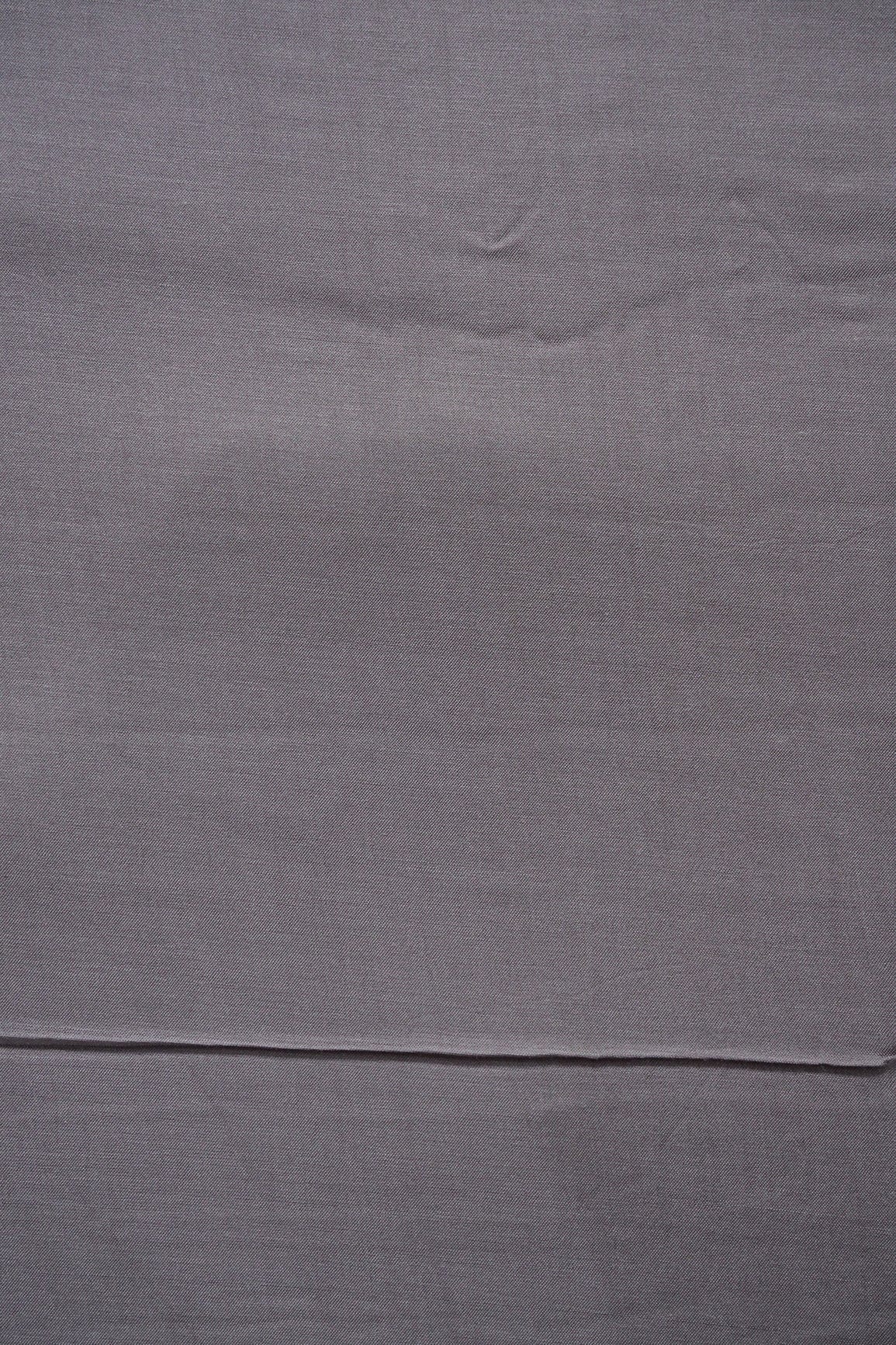 Dark Grey Dyed Pure Viscose Muslin Fabric - doeraa