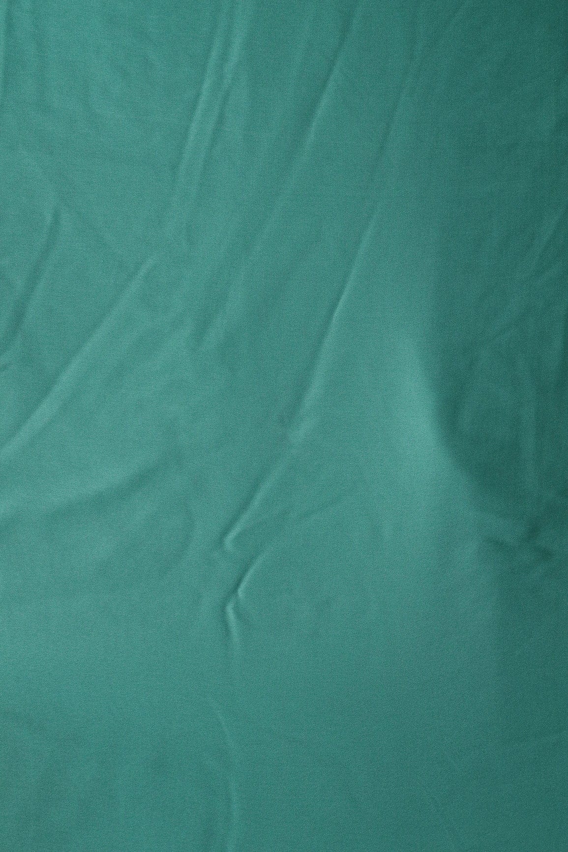Dark Olive Dyed Georgette Satin Fabric - doeraa