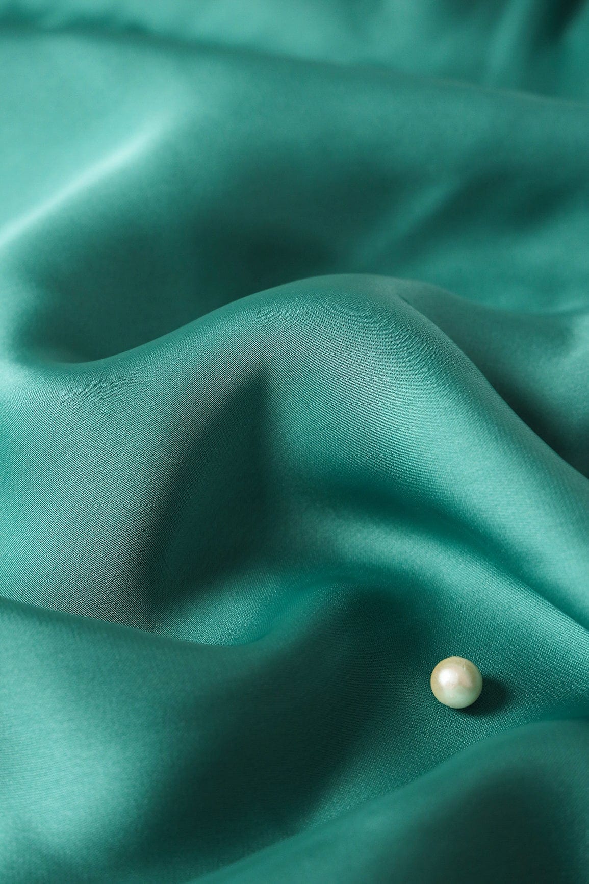 Dark Olive Dyed Georgette Satin Fabric - doeraa