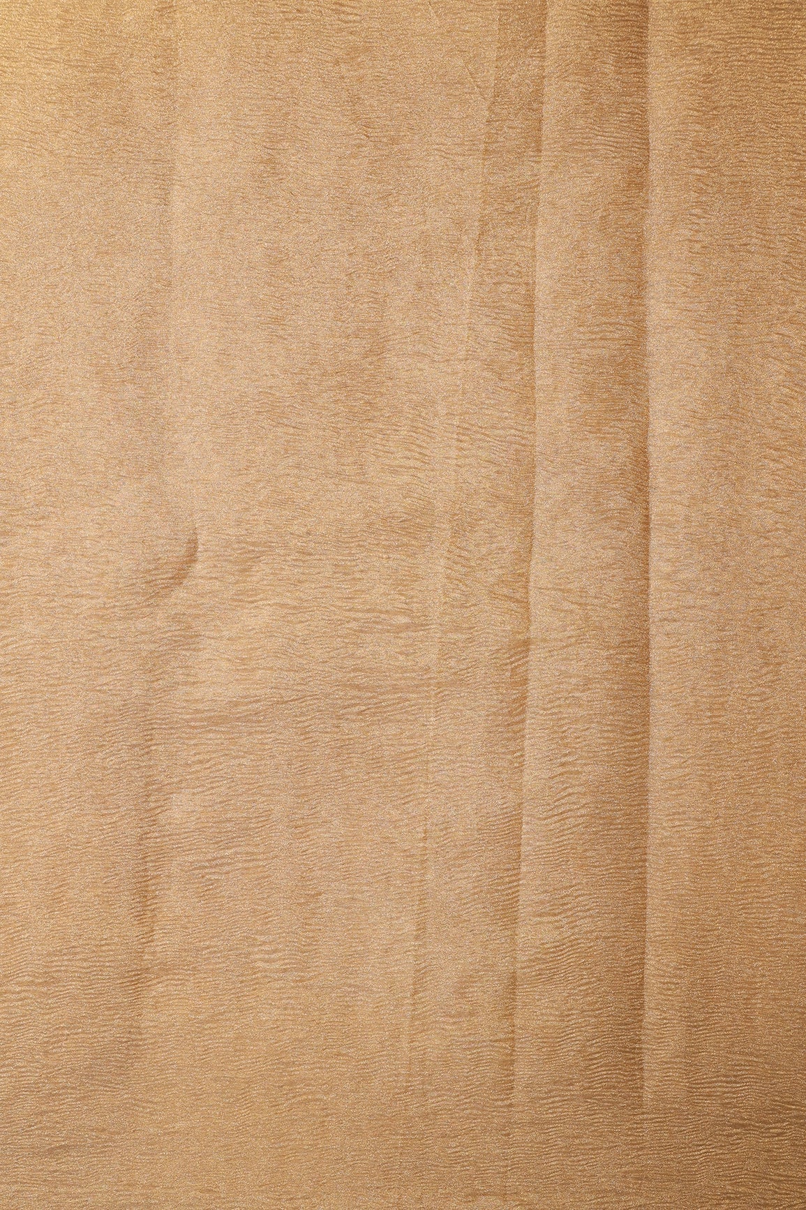 Gold Banarasi Zari Crush Tissue Fabric - doeraa