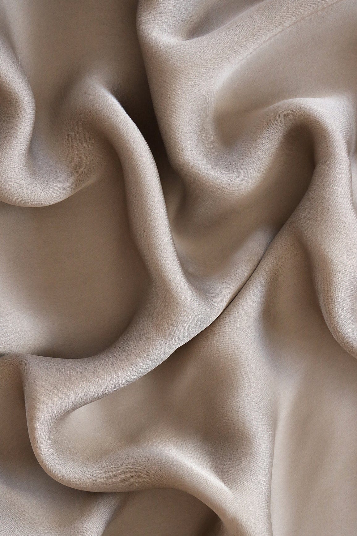 Grey Dyed Georgette Satin Fabric - doeraa