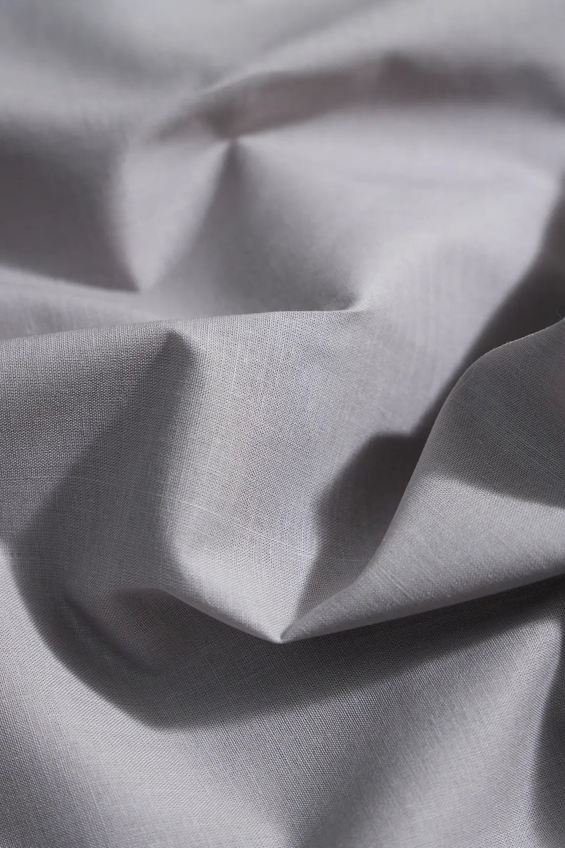 Grey Dyed Pure Cotton Fabric - doeraa