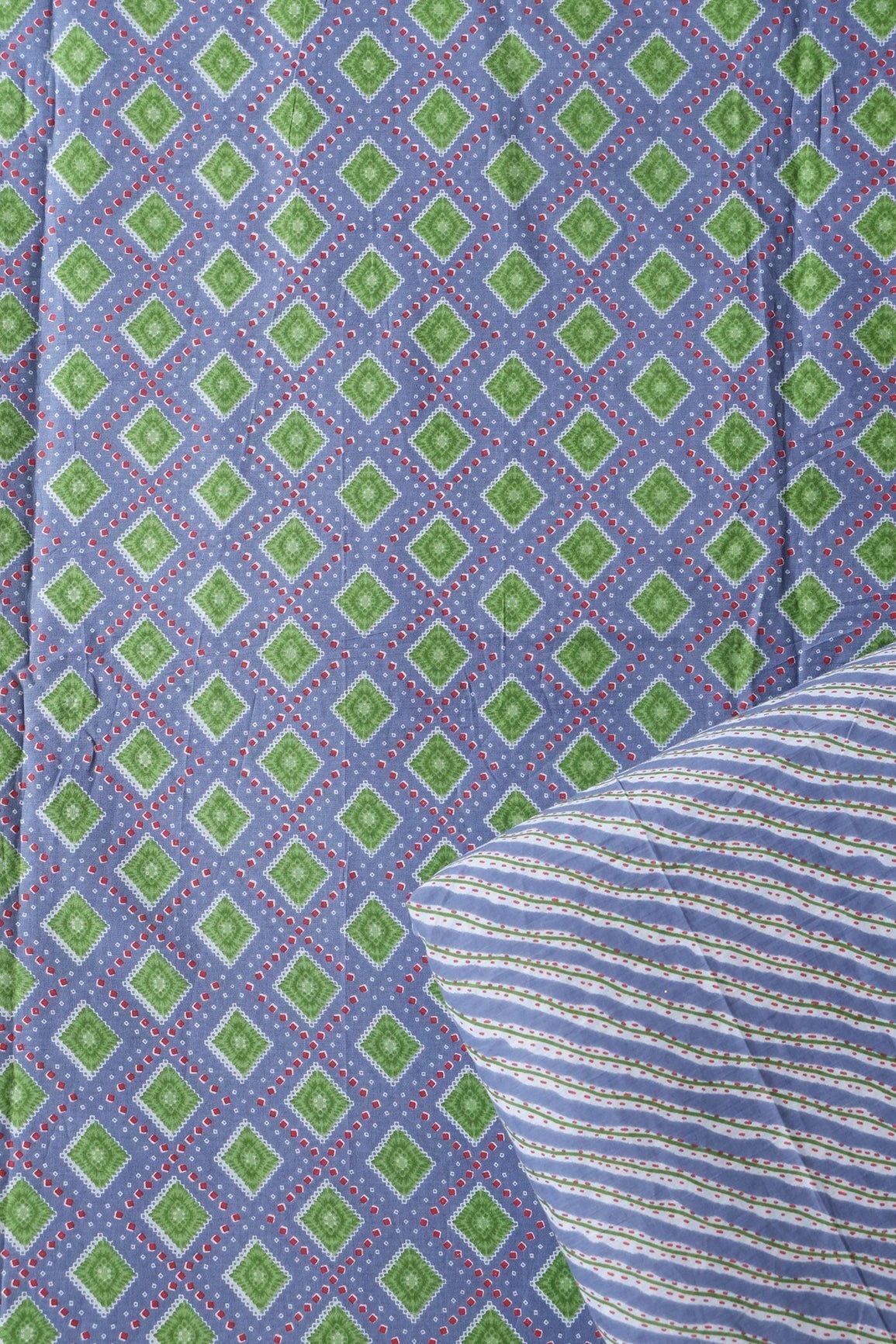 Light Blue Pure Cotton Unstitched Suit Set (2 Piece) - doeraa