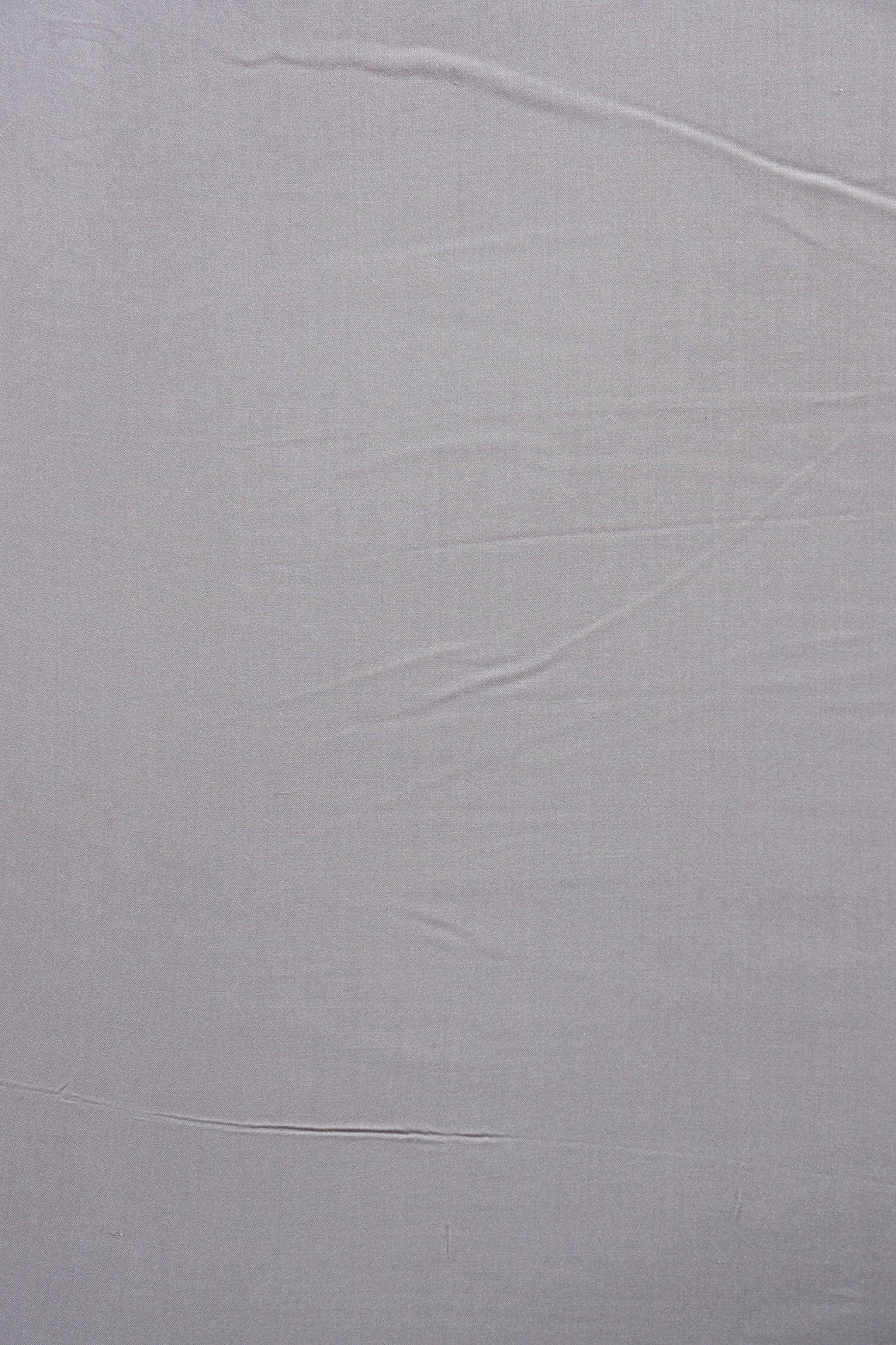 Light Grey Dyed Pure Viscose Muslin Fabric - doeraa