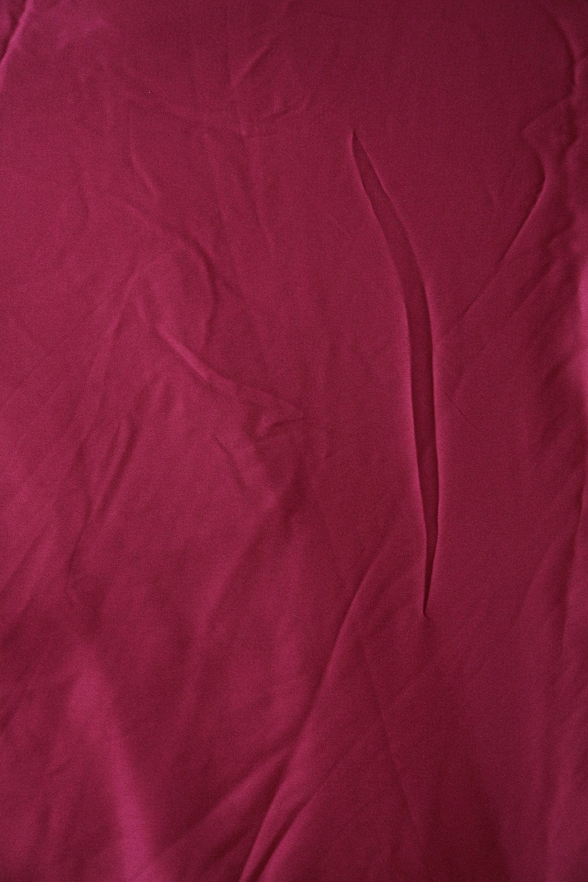 Maroon Dyed Georgette Satin Fabric - doeraa