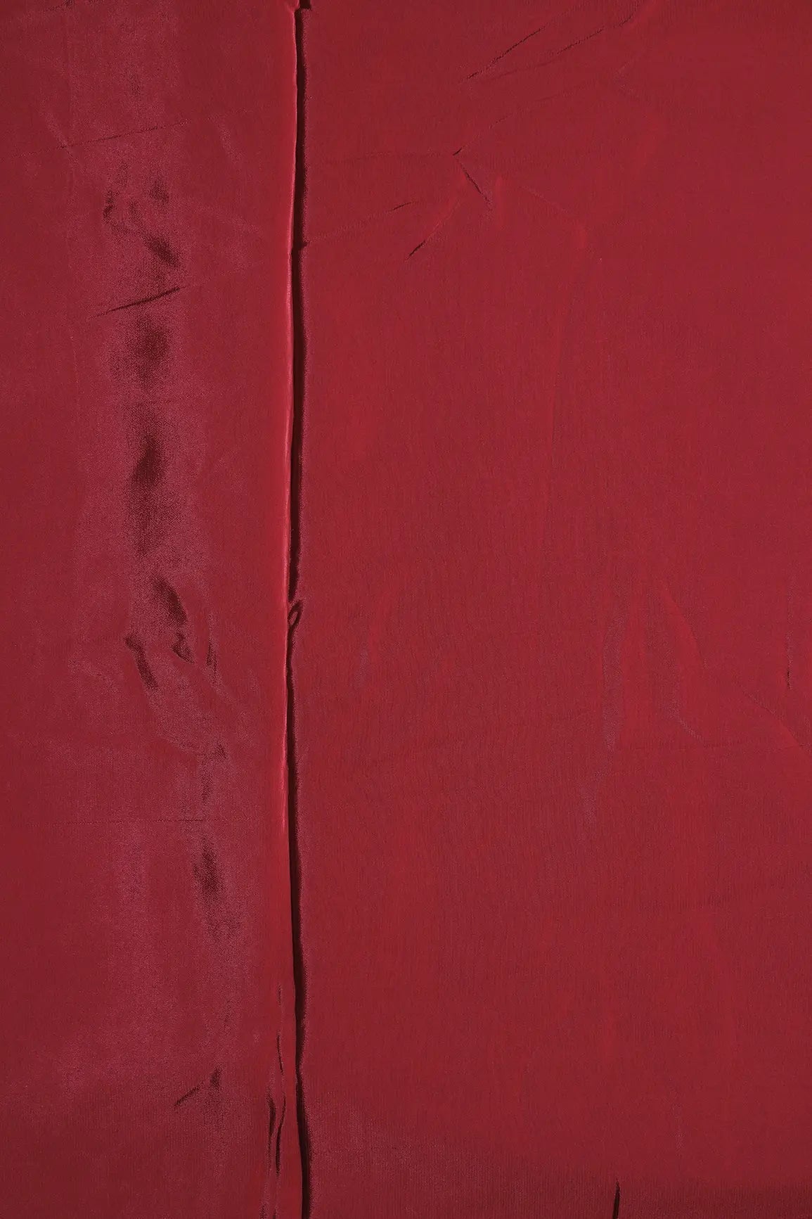 Maroon Dyed Pure Crepe Fabric - doeraa