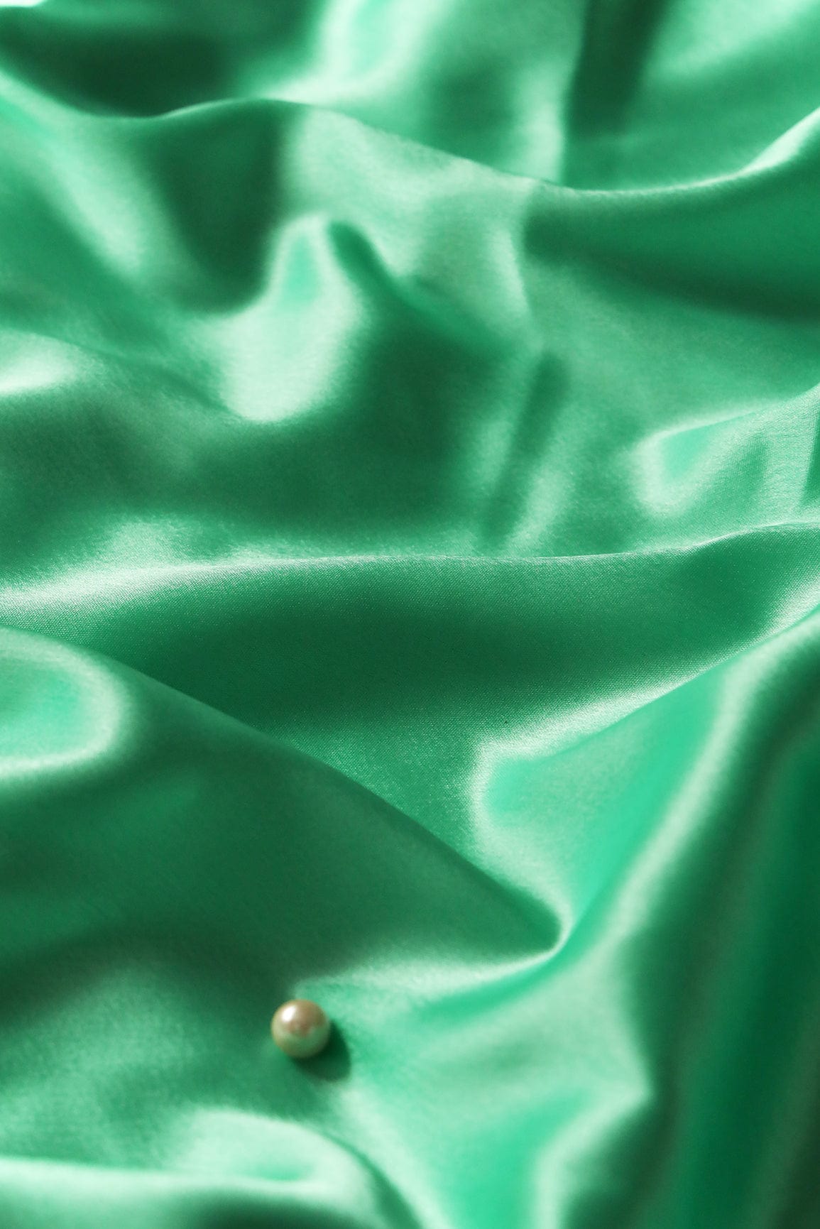 Mint Green Dyed Satin - doeraa