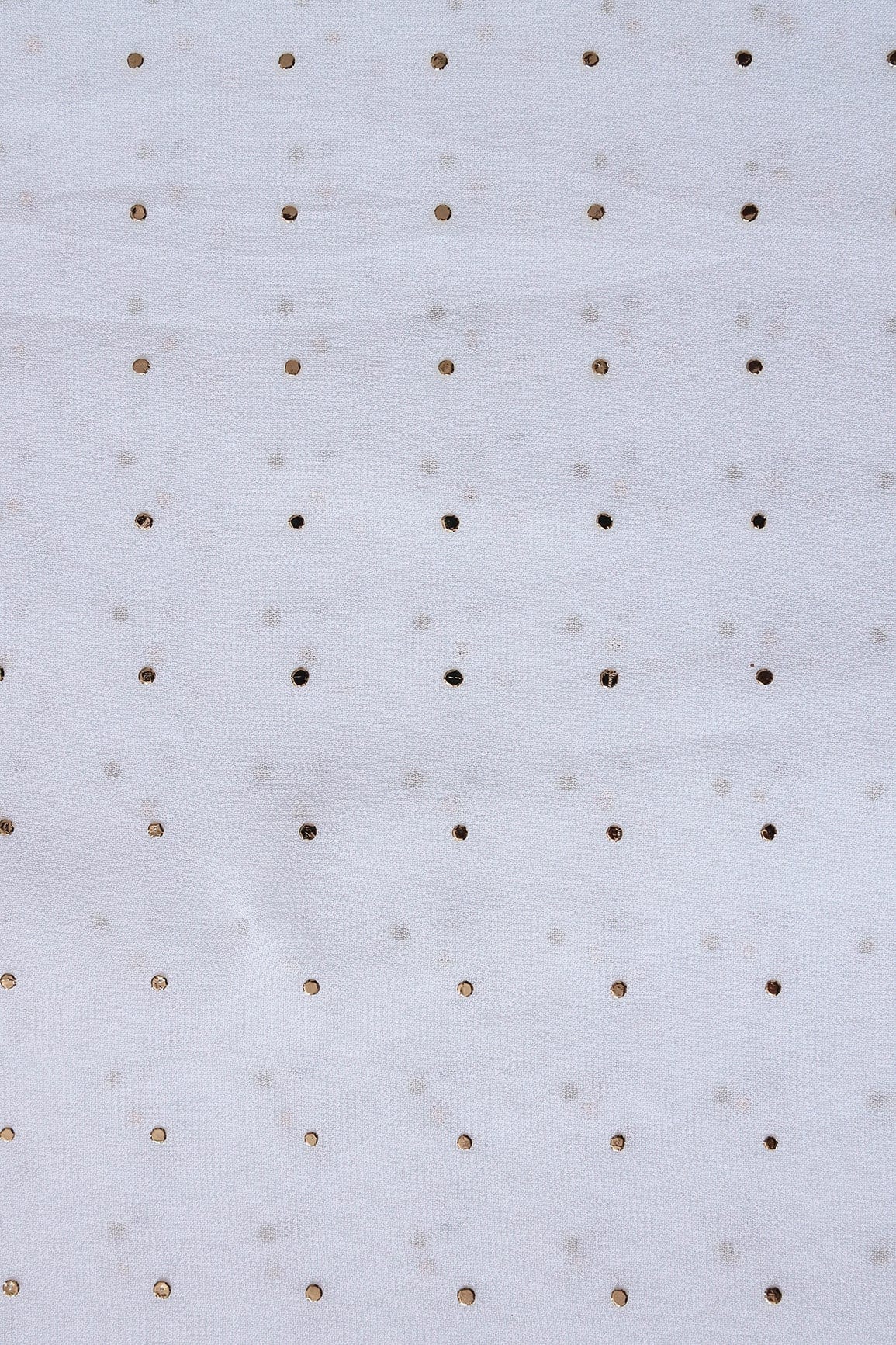 Mukaish Work On White Dyeable Viscose Georgette Fabric - doeraa