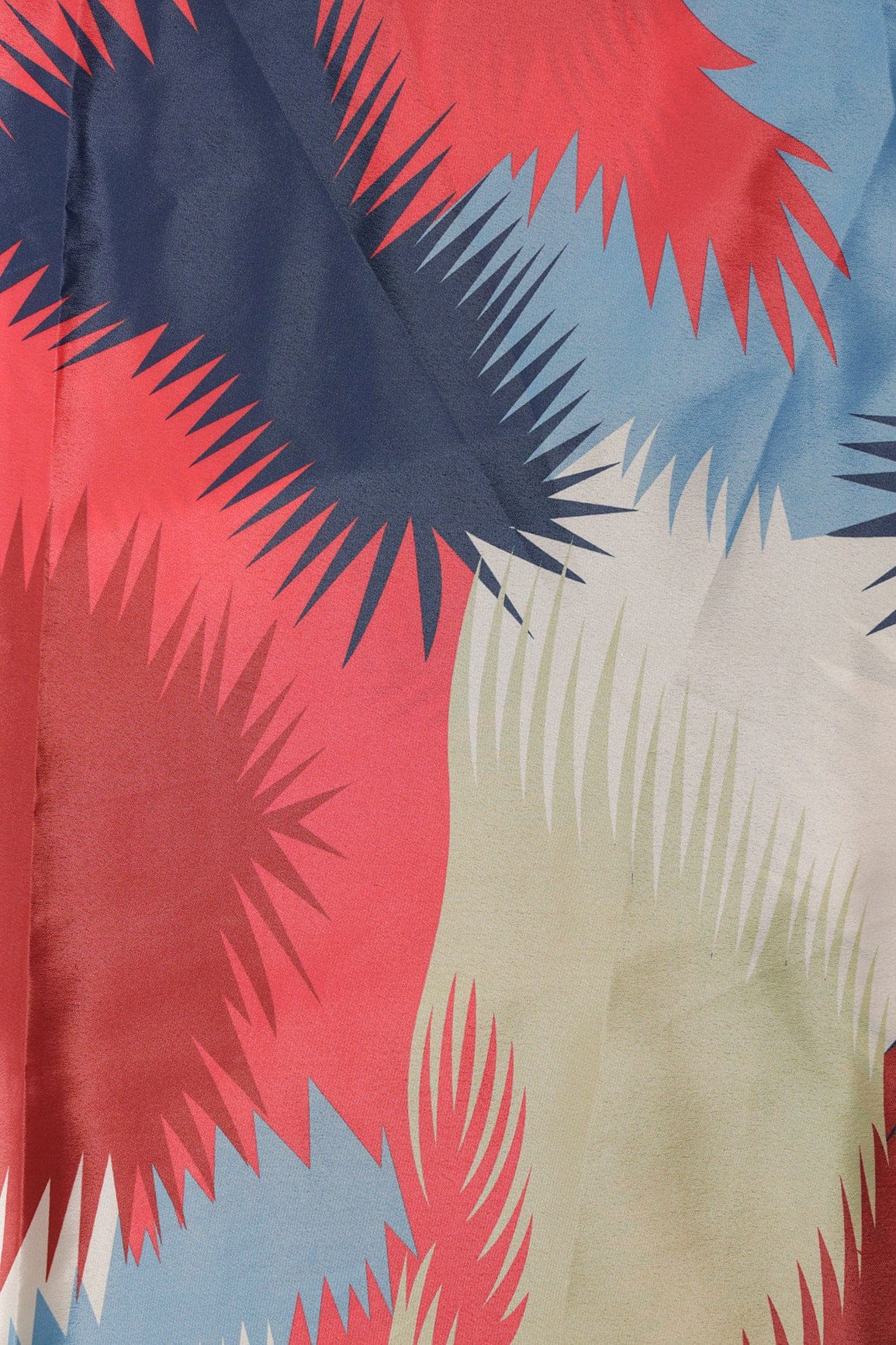Multi Color Abstract Digital Print On Maroon Crepe Fabric - doeraa