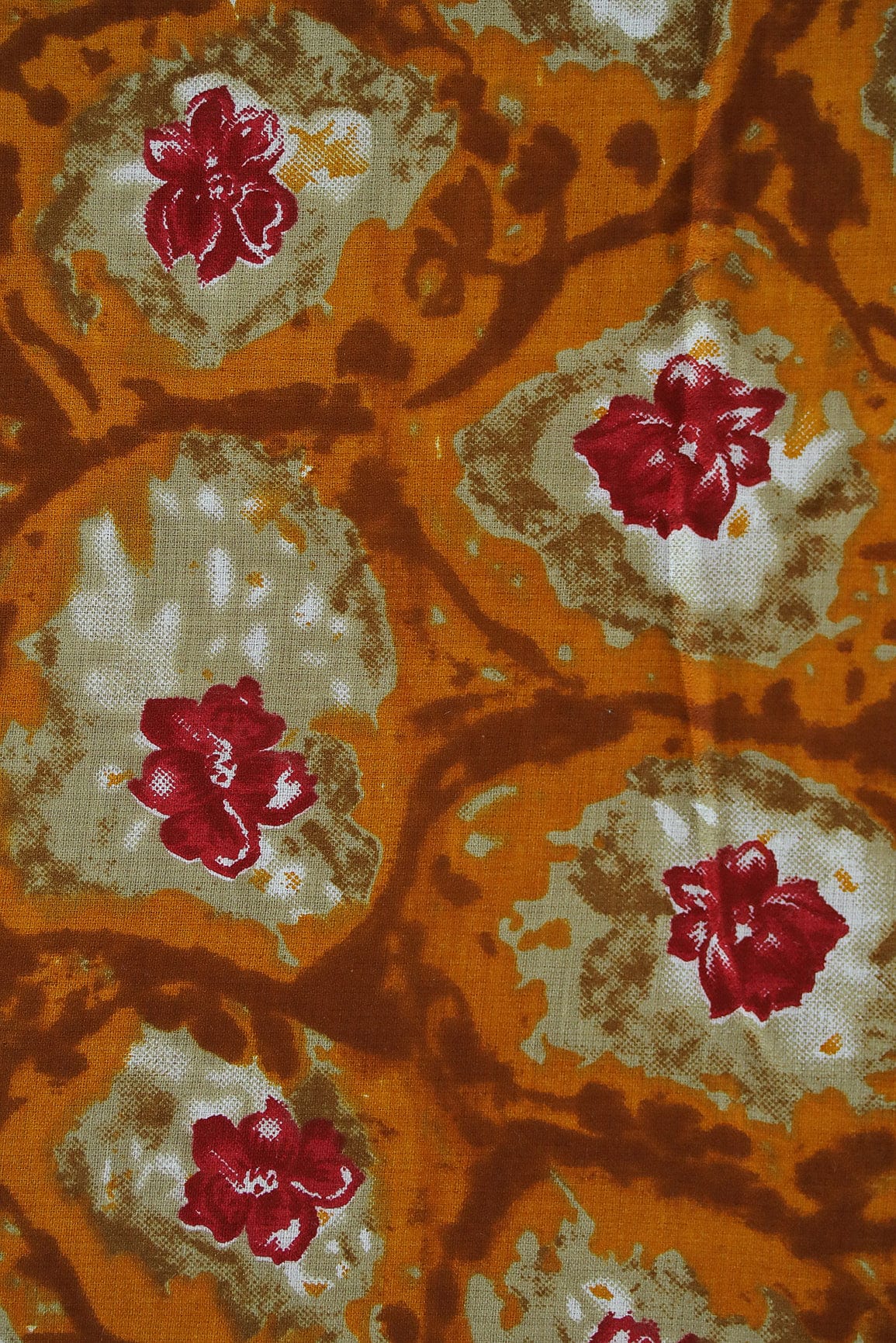 Multi Colour Floral Digital Print on Rayon Fabric - doeraa