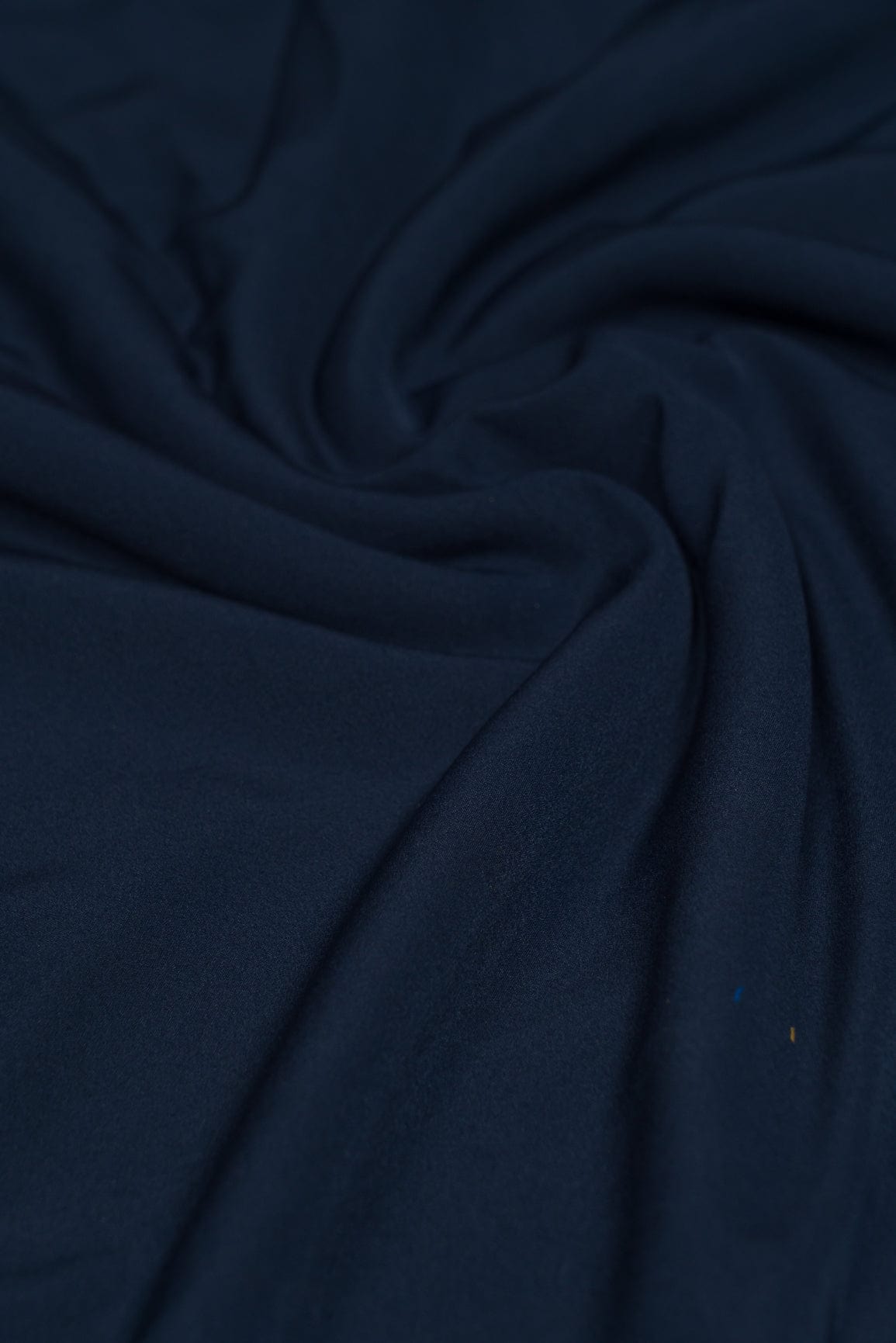 Navy Blue Dyed Crepe Fabric - doeraa