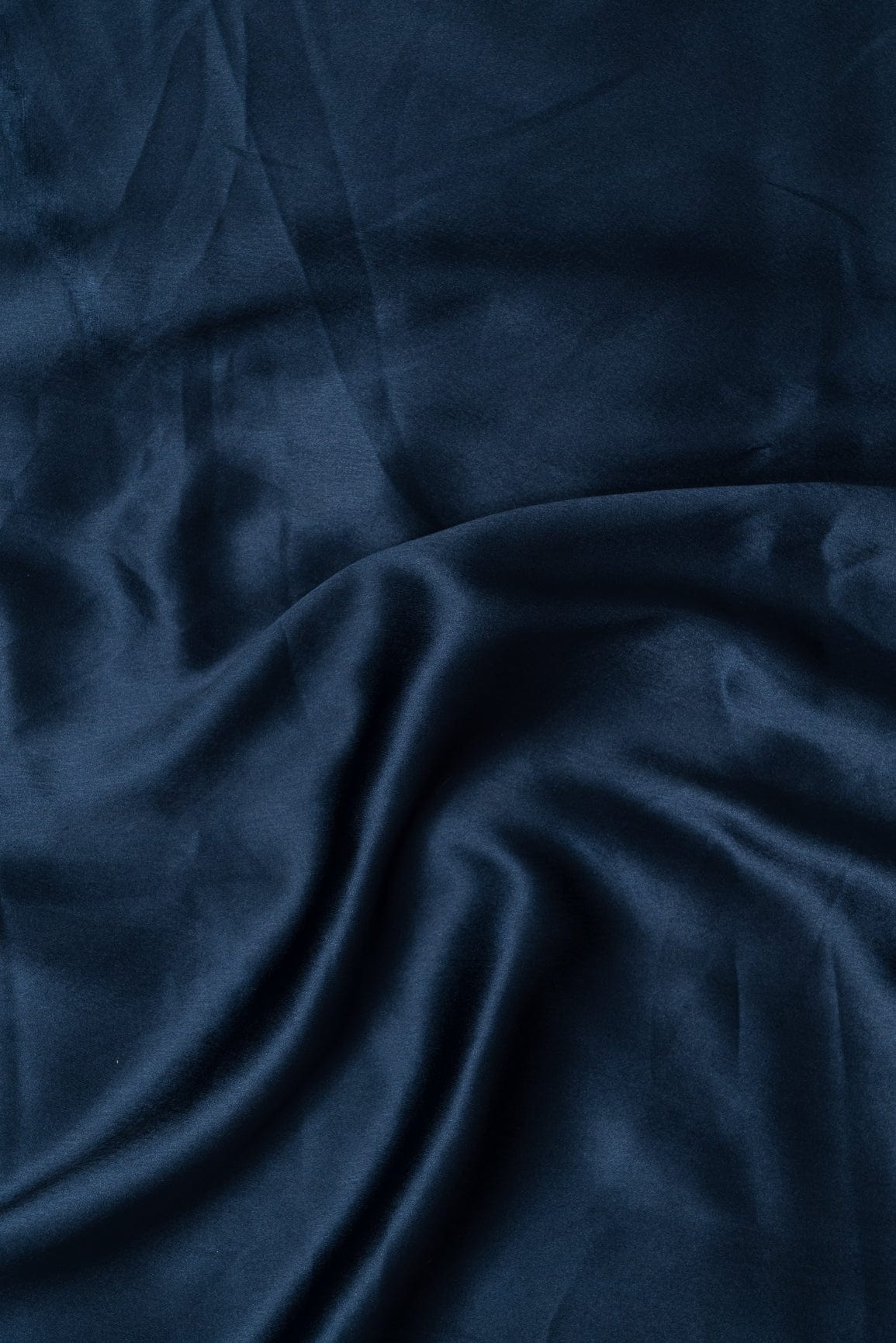 Navy Blue Dyed Satin - doeraa