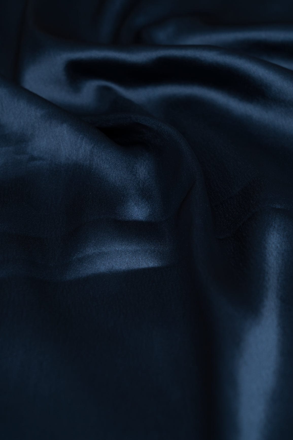 Navy Blue Dyed Satin - doeraa