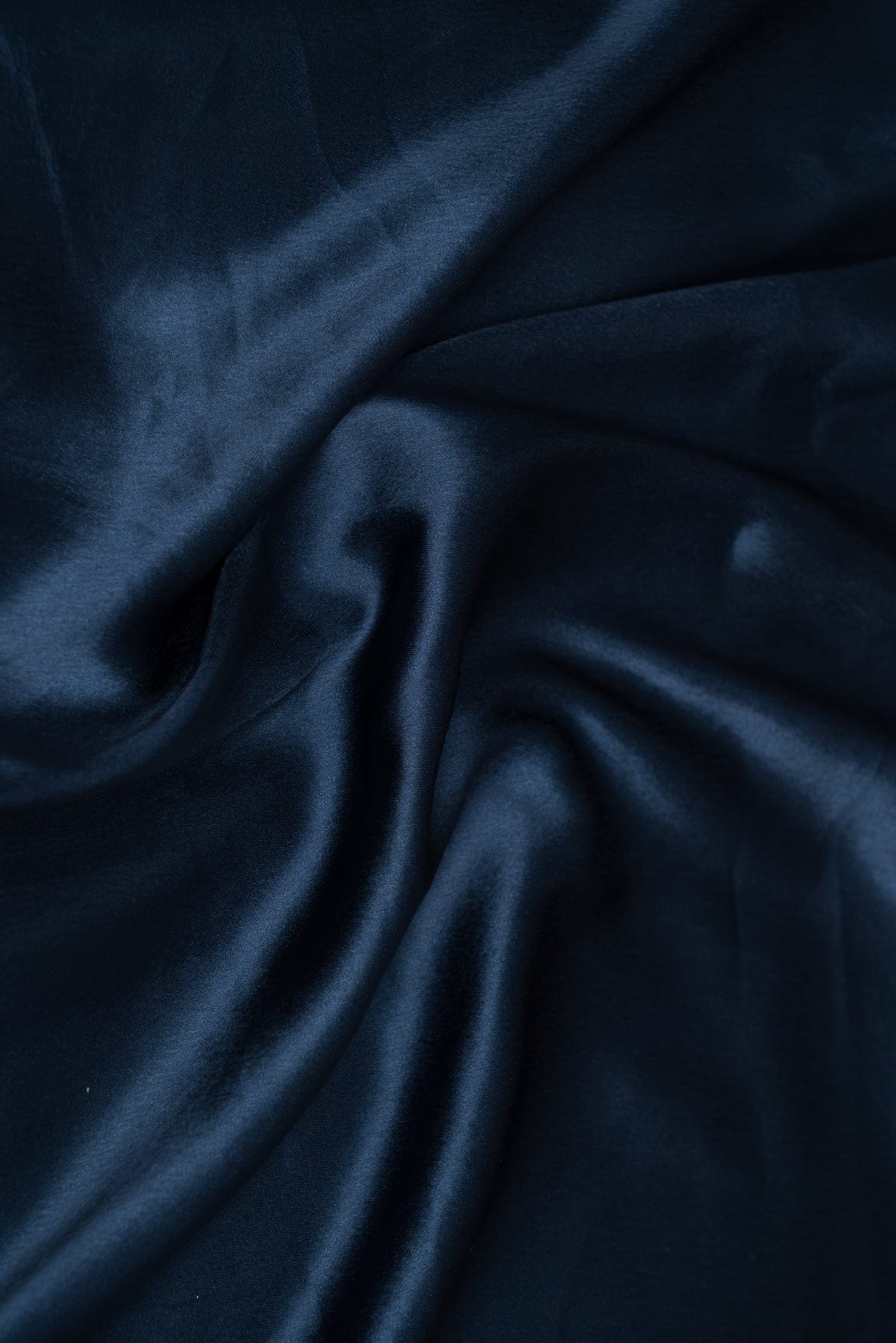 Navy Blue Dyed Satin - doeraa