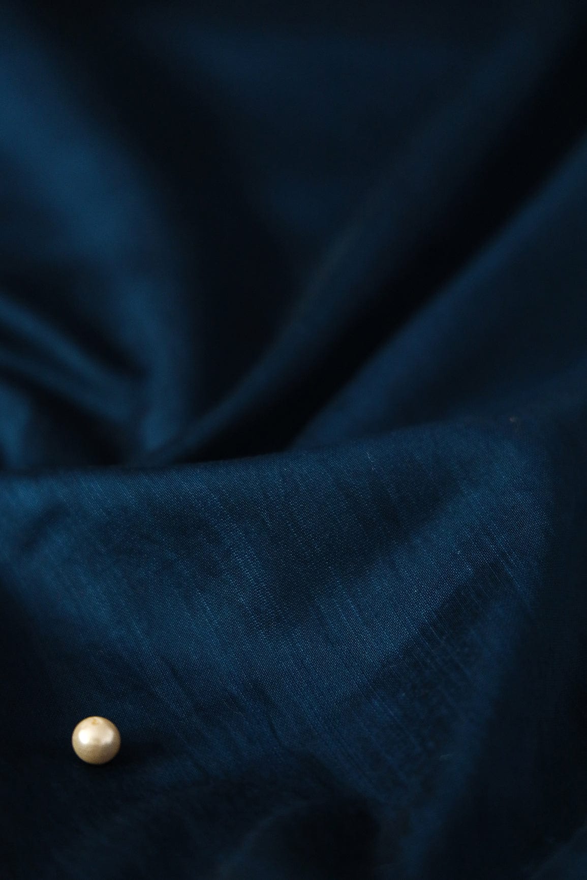 Navy Blue Raw Silk Fabric - doeraa