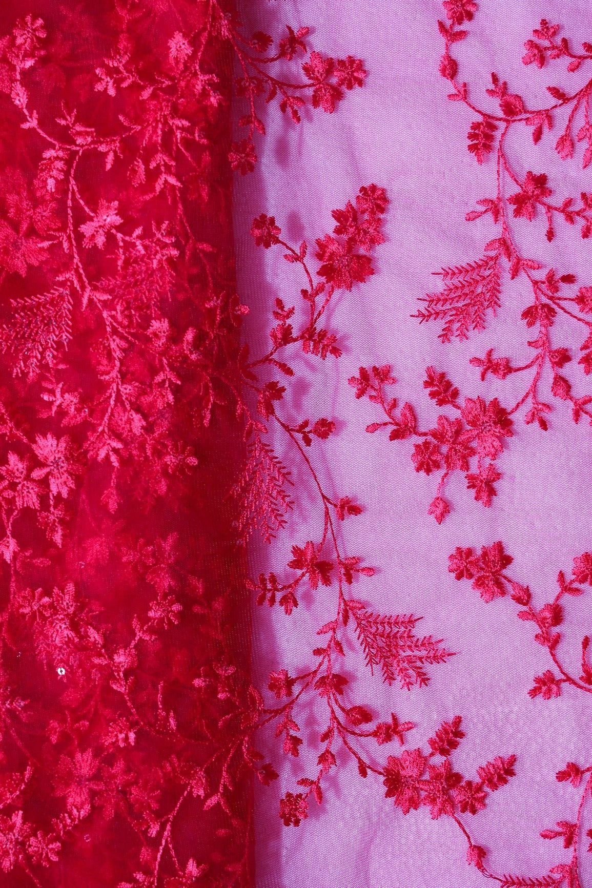 Off White And Red Unstitched Lehenga Set Fabric (3 Piece) - doeraa
