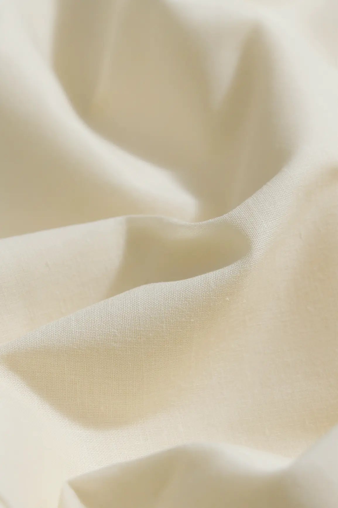 Off White Dyed Pure Cotton Fabric - doeraa