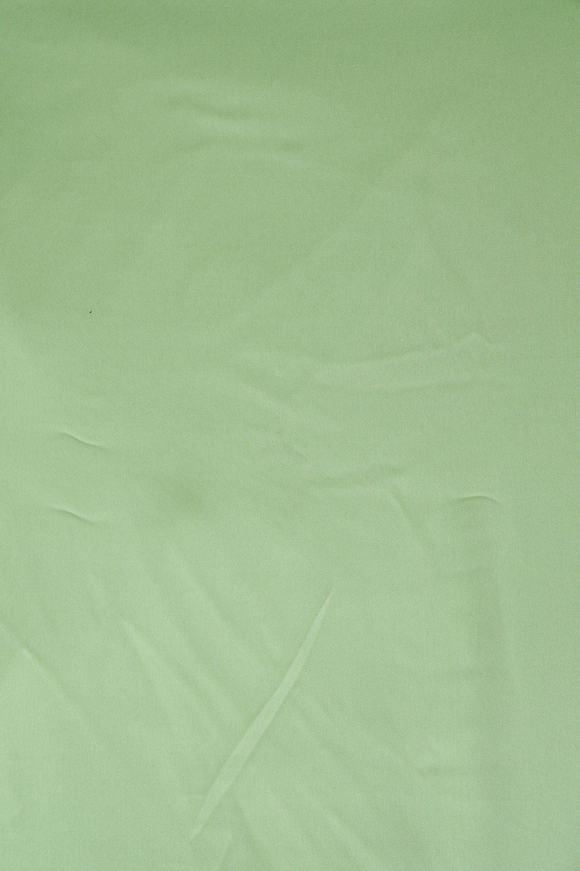 Olive Dyed Georgette Satin Fabric - doeraa