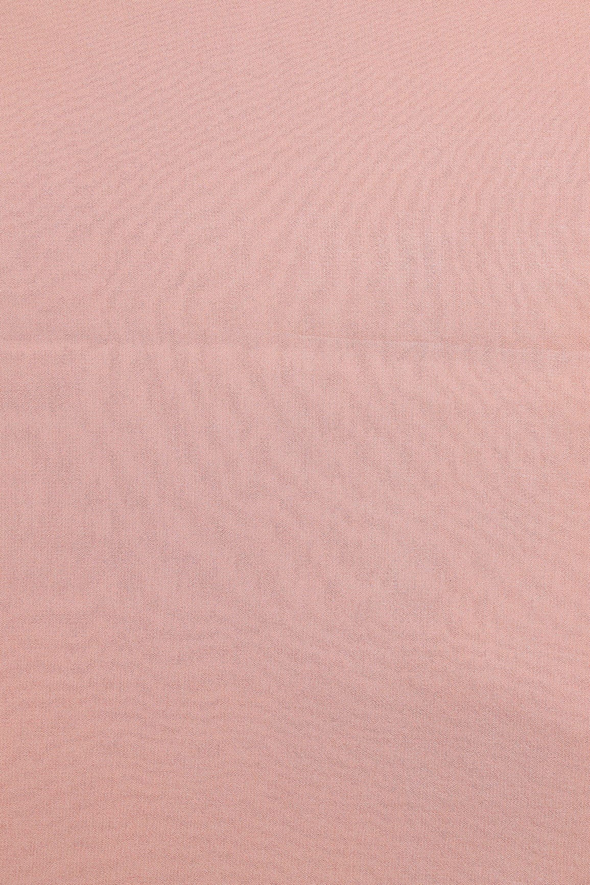 Peach Dyed Viscose Georgette Fabric - doeraa