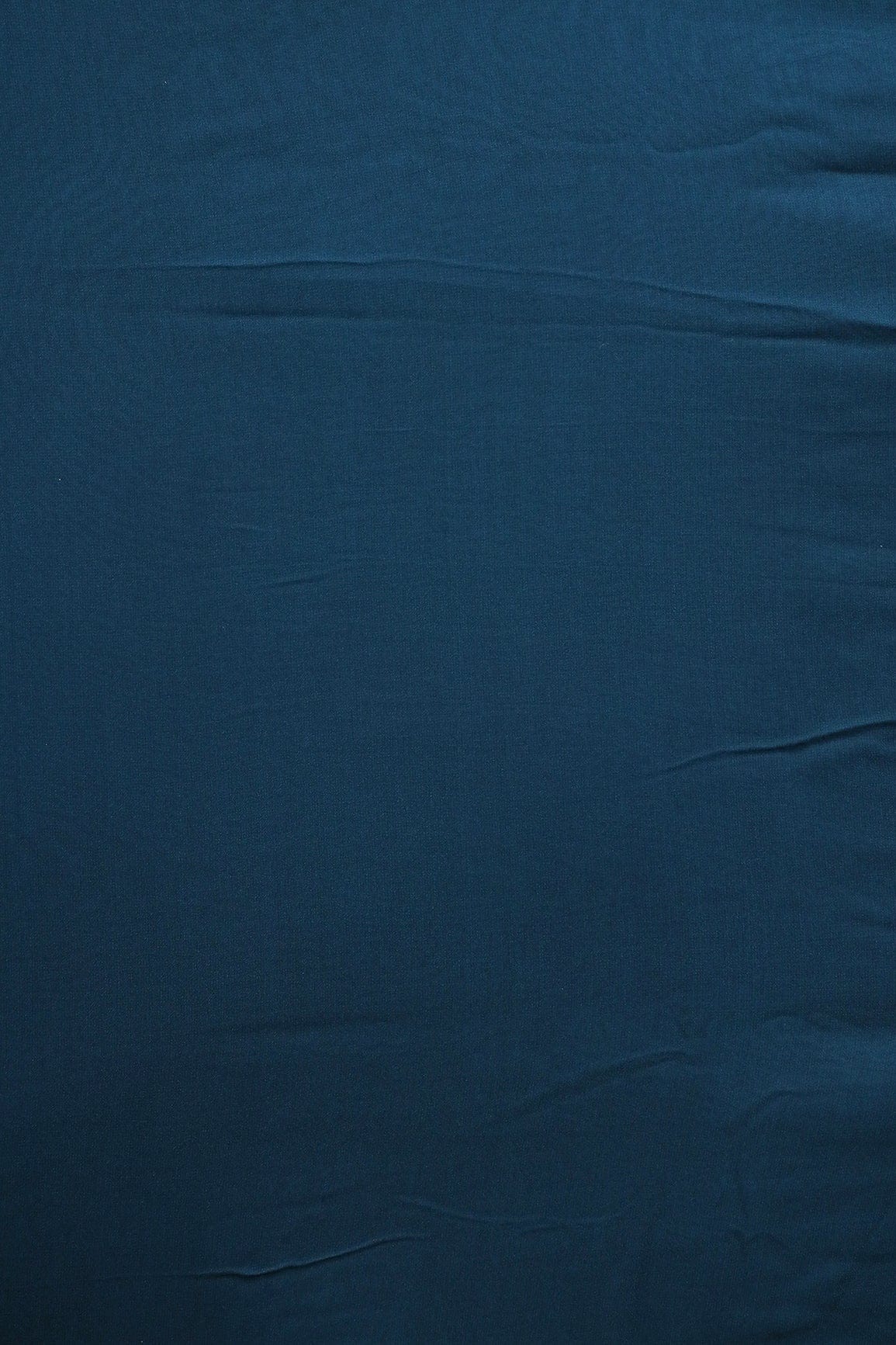 Prussian Blue Dyed Viscose Georgette Fabric - doeraa