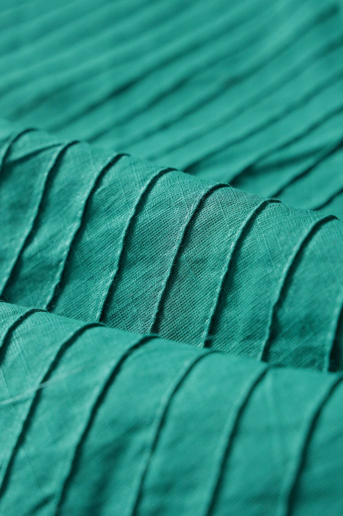 Rama Stripes Pintucks Plain Cotton Fabric - doeraa