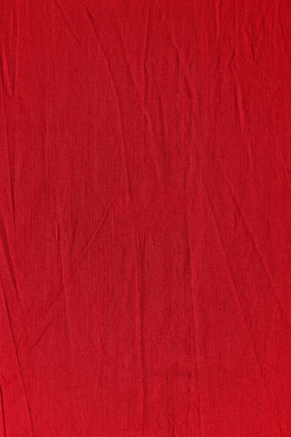 Red Raw Silk Fabric - doeraa