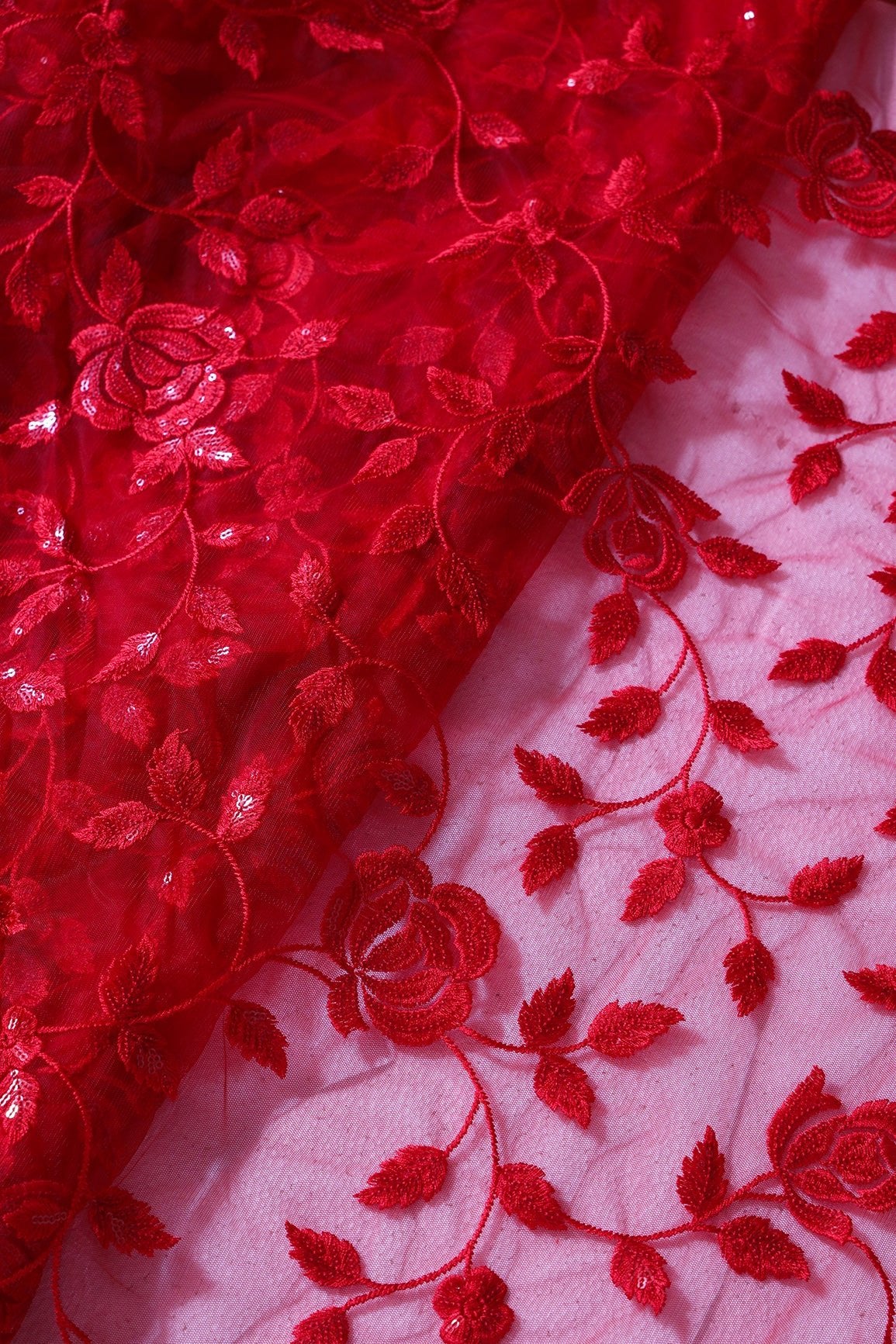 Red Saree set (2 Piece) - doeraa