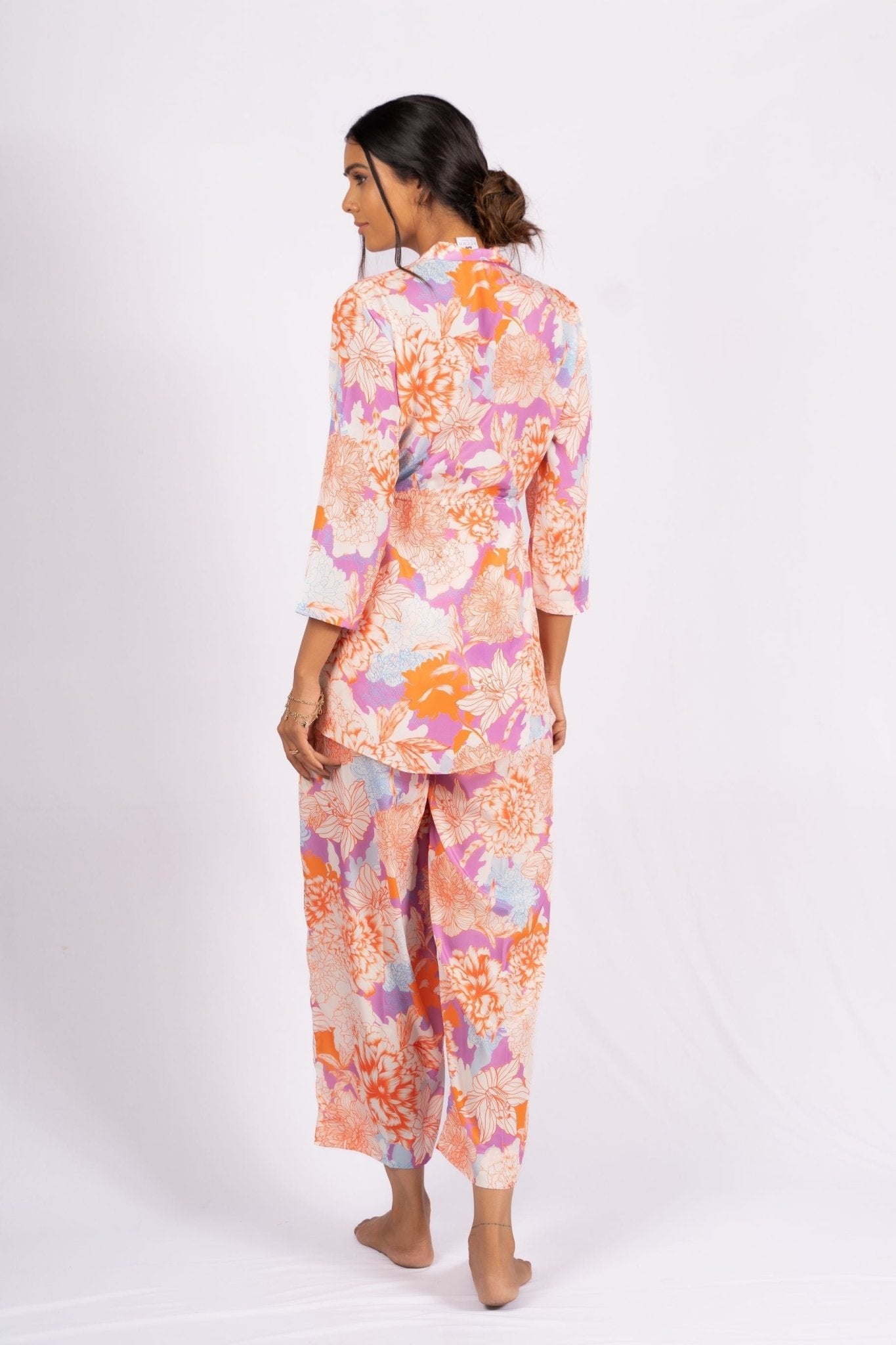Reverie Floral Crepe Co - ord Set - doeraa