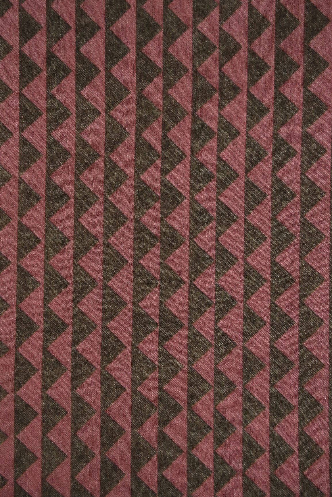 Rust Arrow Digital Print on Tussar Satin Fabric - doeraa