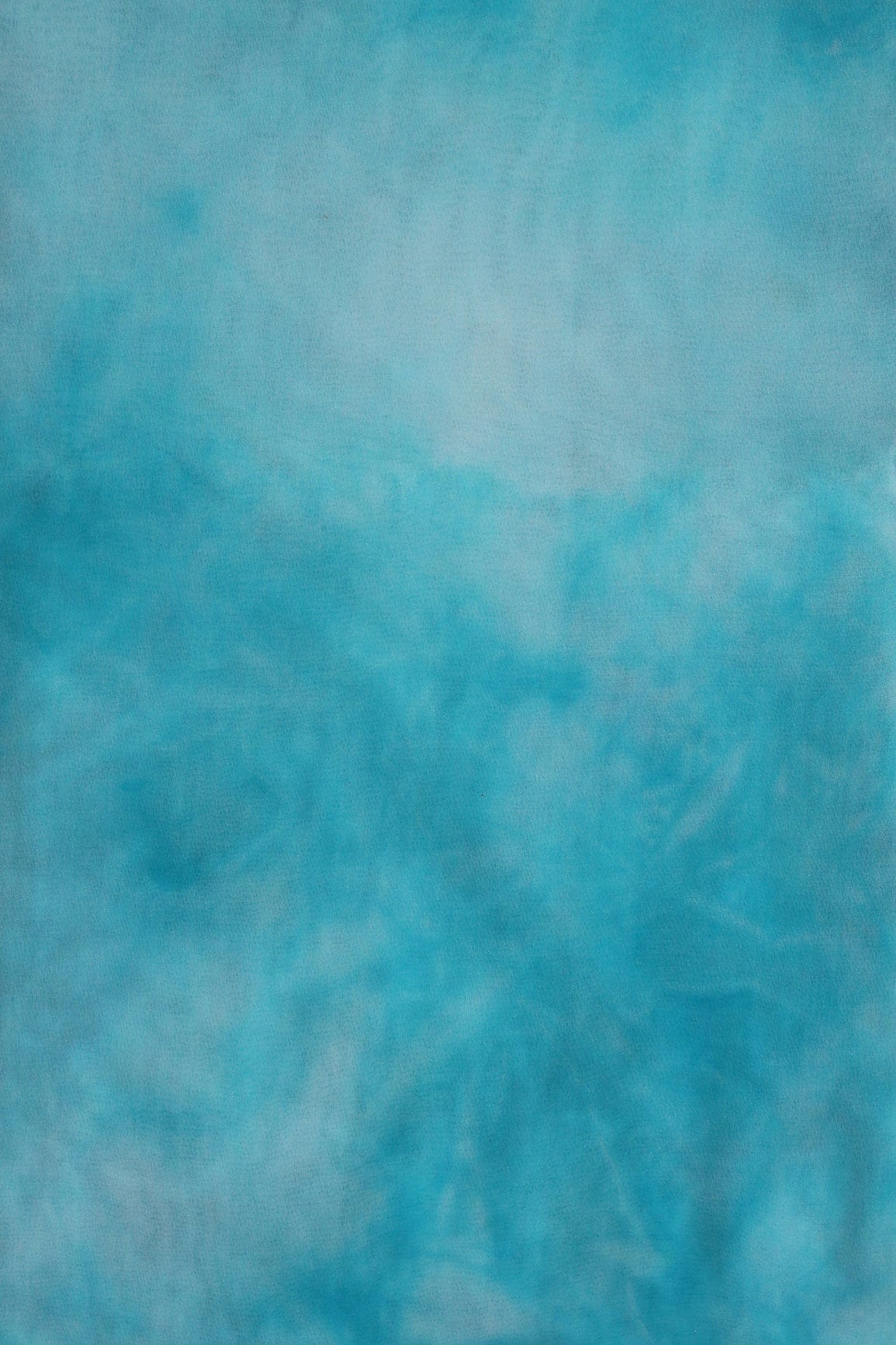 Sky Blue Tie & Dye Shibori Print On Organza Fabric - doeraa