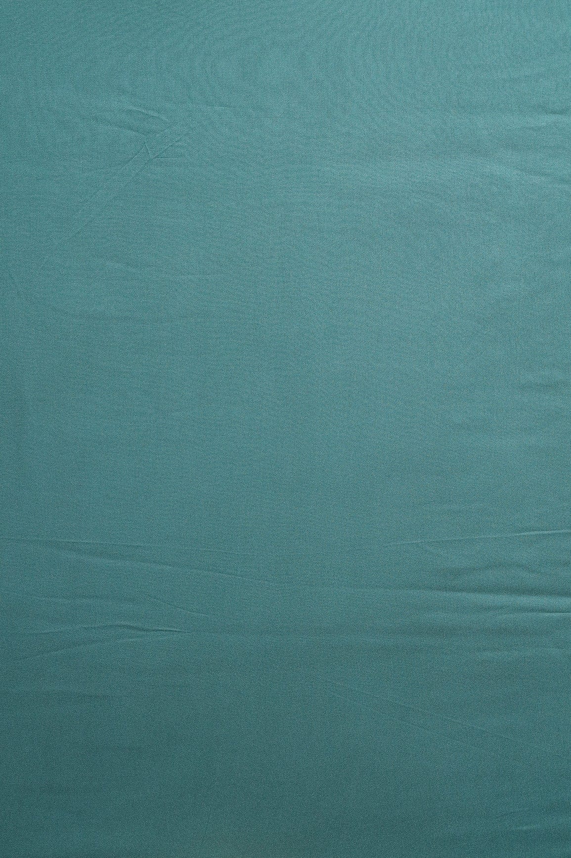 Teal Dyed Viscose Georgette Fabric - doeraa
