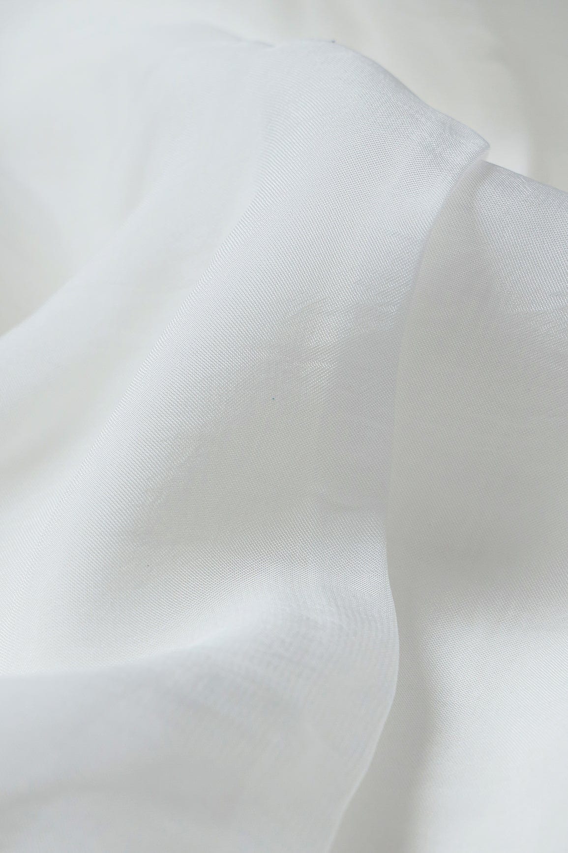 White Dyeable Viscose Organza Fabric - doeraa