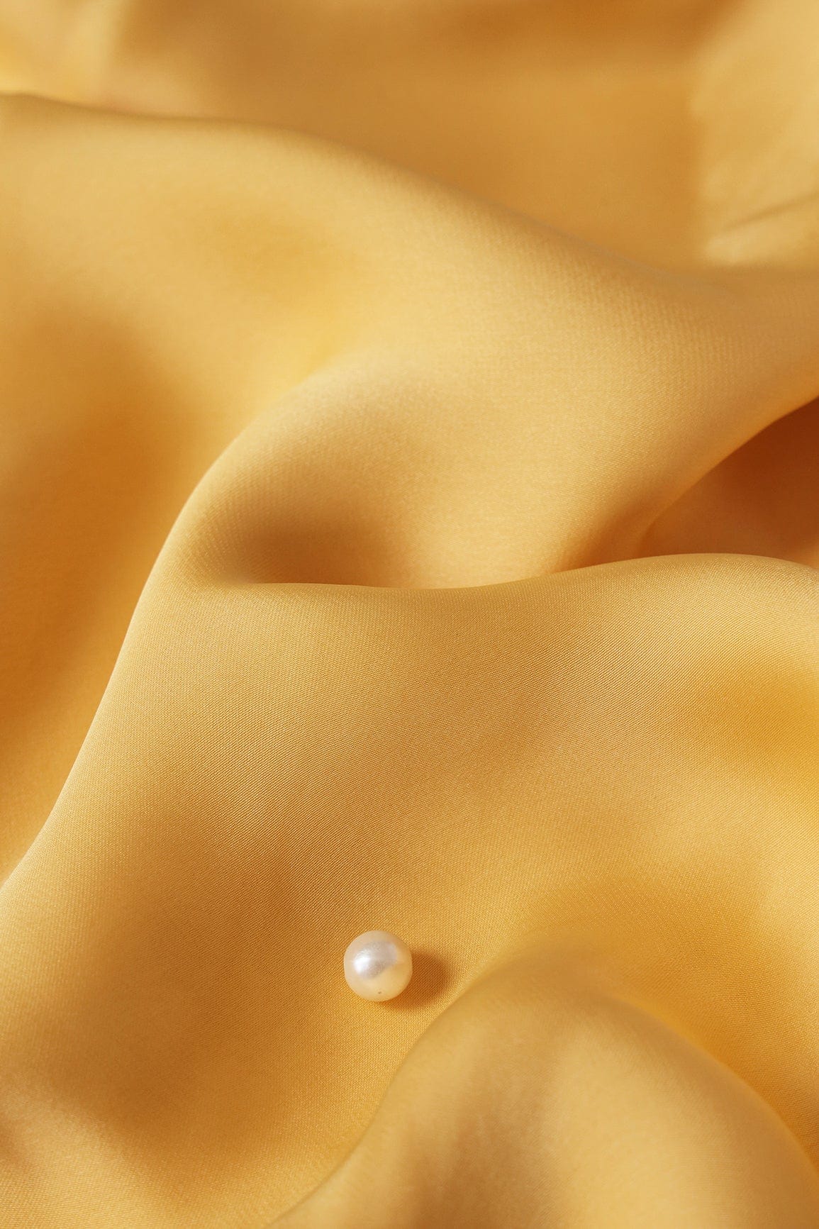 Yellow Dyed Georgette Satin Fabric - doeraa