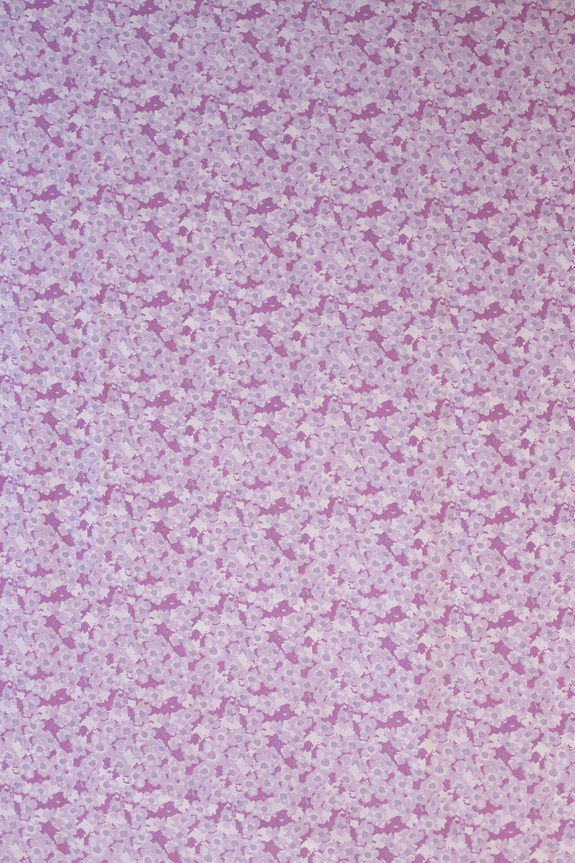 Big Width "56" Beautiful Lavender Floral Digital Print On Crepe Satin Fabric - doeraa