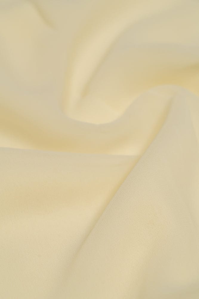 Off White Dyed Georgette Fabric - doeraa