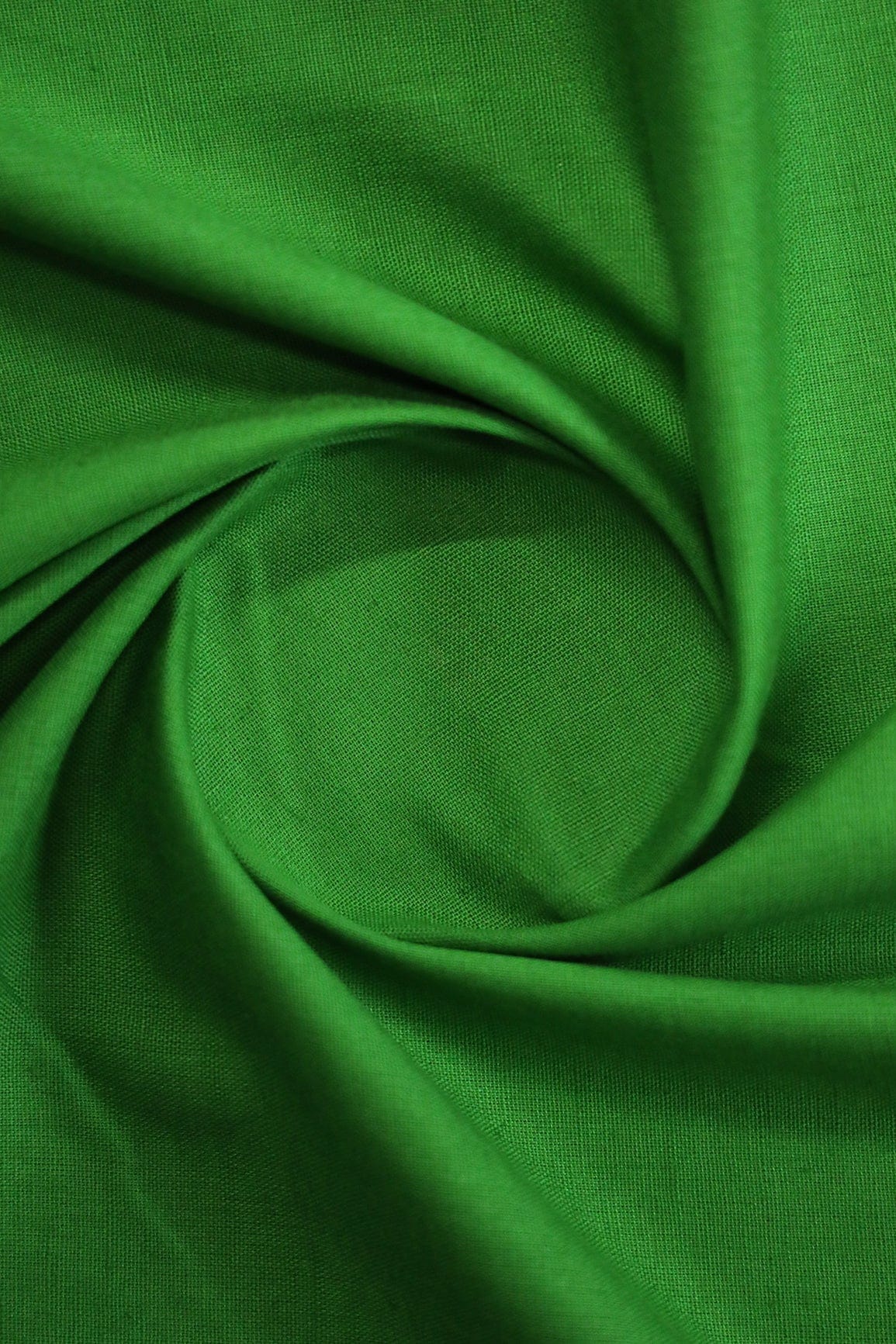 doeraa Plain Fabrics Green Dyed Flex Cotton Fabric