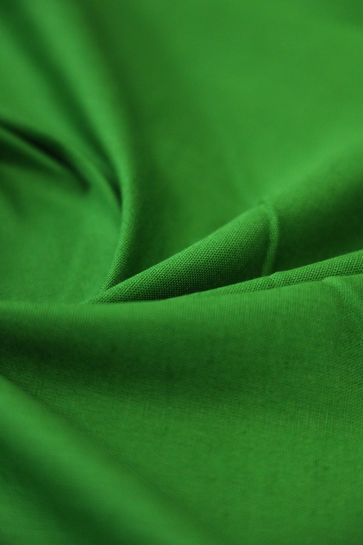 doeraa Plain Fabrics Green Dyed Flex Cotton Fabric