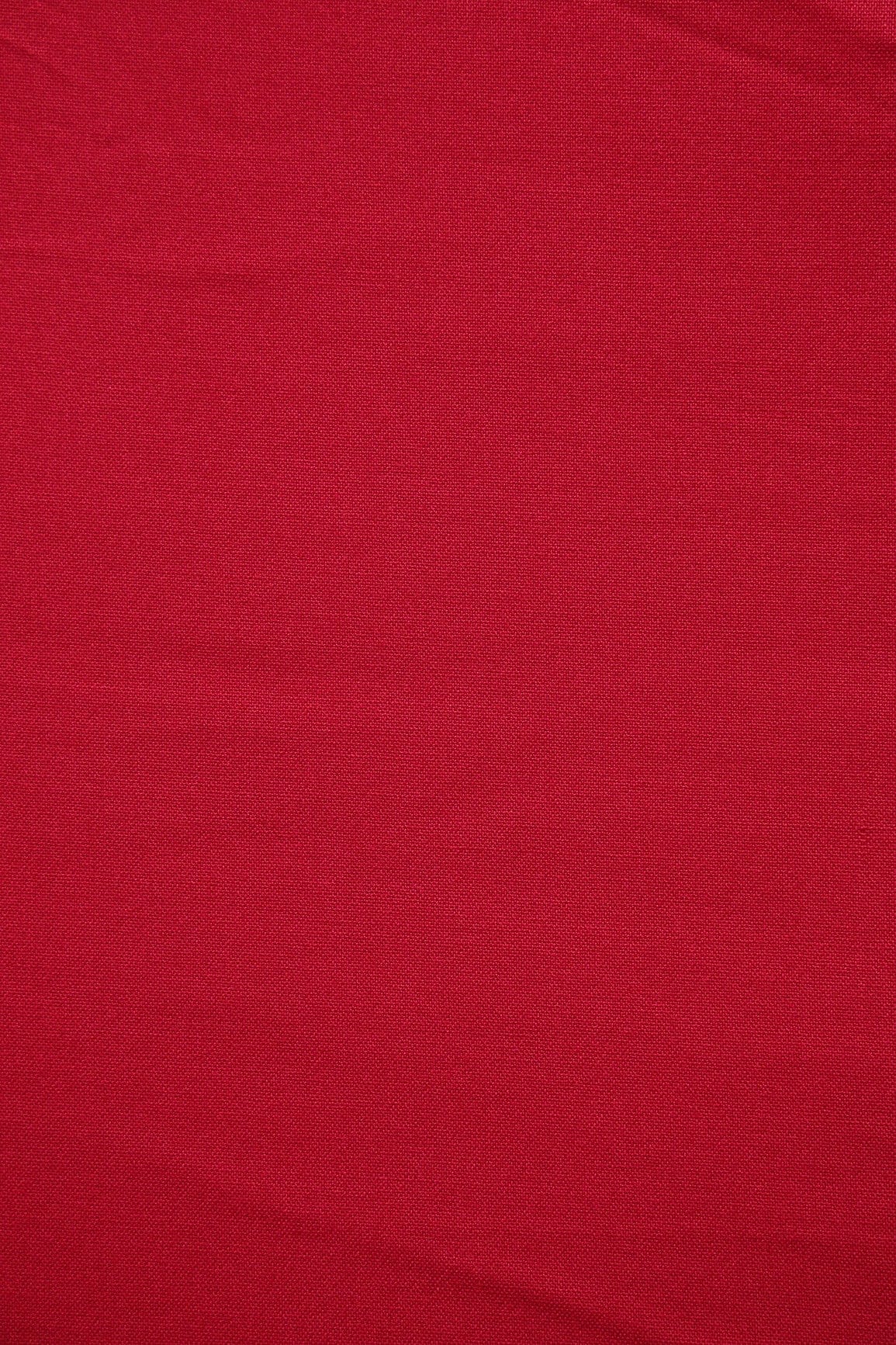 doeraa Plain Fabrics Red Dyed Rayon Fabric