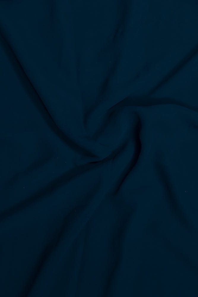 doeraa Plain Fabrics Yale Blue Dyed Georgette Fabric