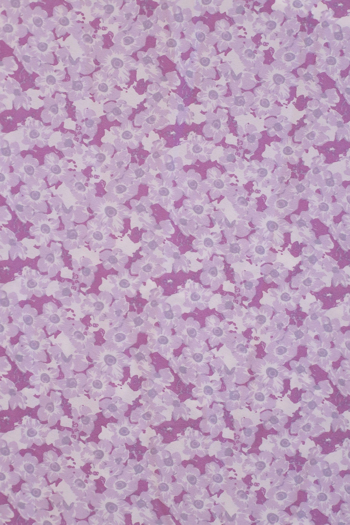 doeraa Prints Big Width "56" Beautiful Lavender Floral Digital Print On Crepe Satin Fabric